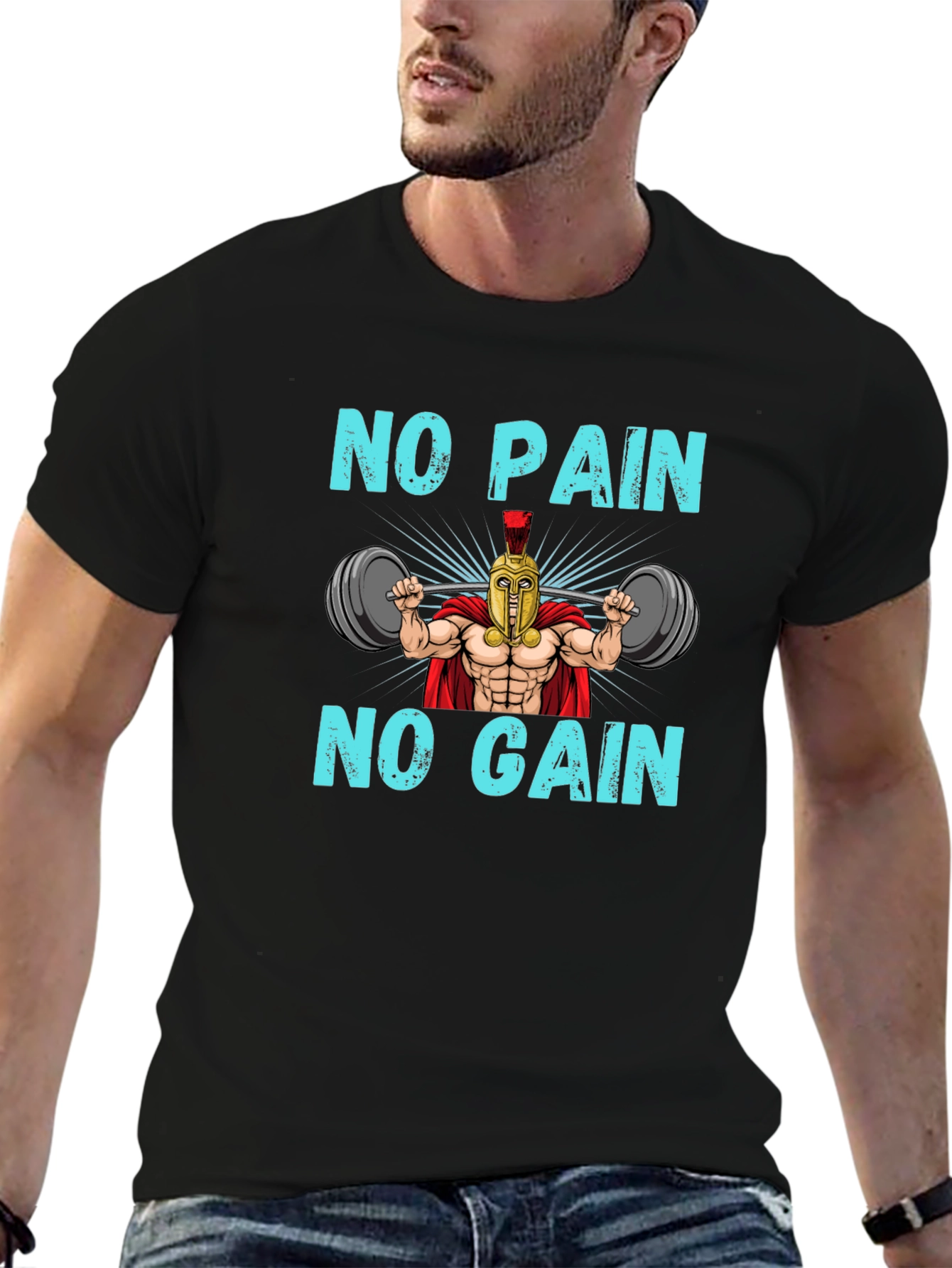 No Pain No Gain Spartan Gym T-Shirt