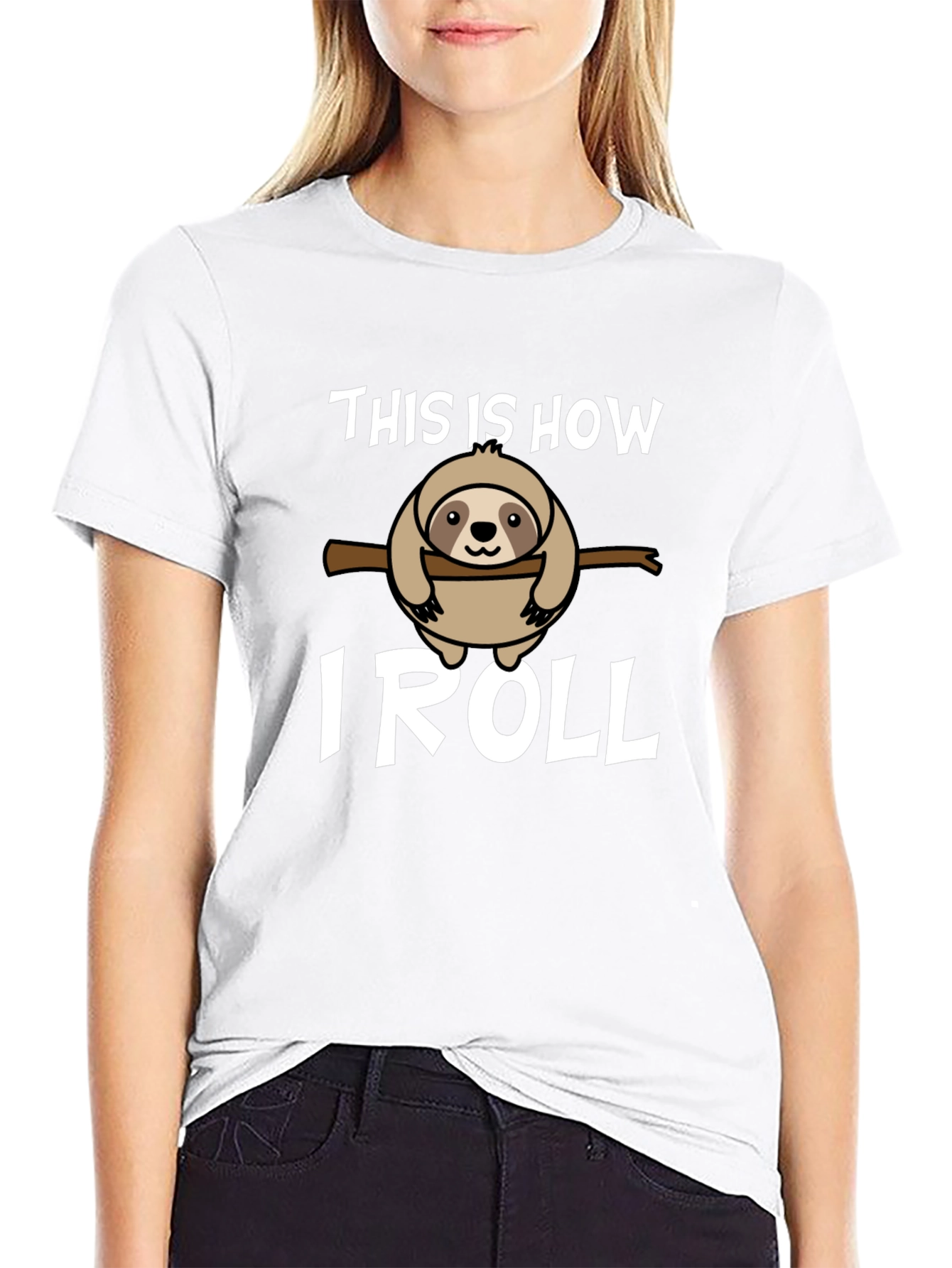 Funny Sloth This Is How I Roll Graphic Tee
