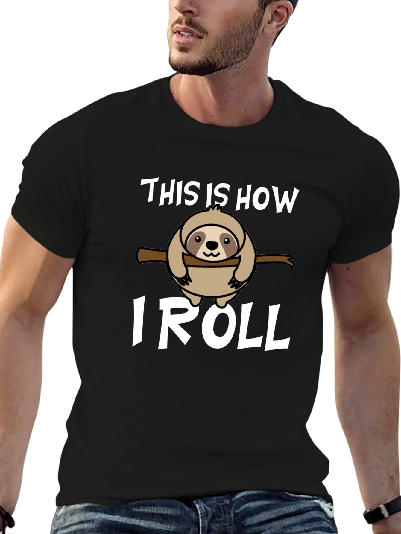 Funny Sloth This Is How I Roll Graphic Tee