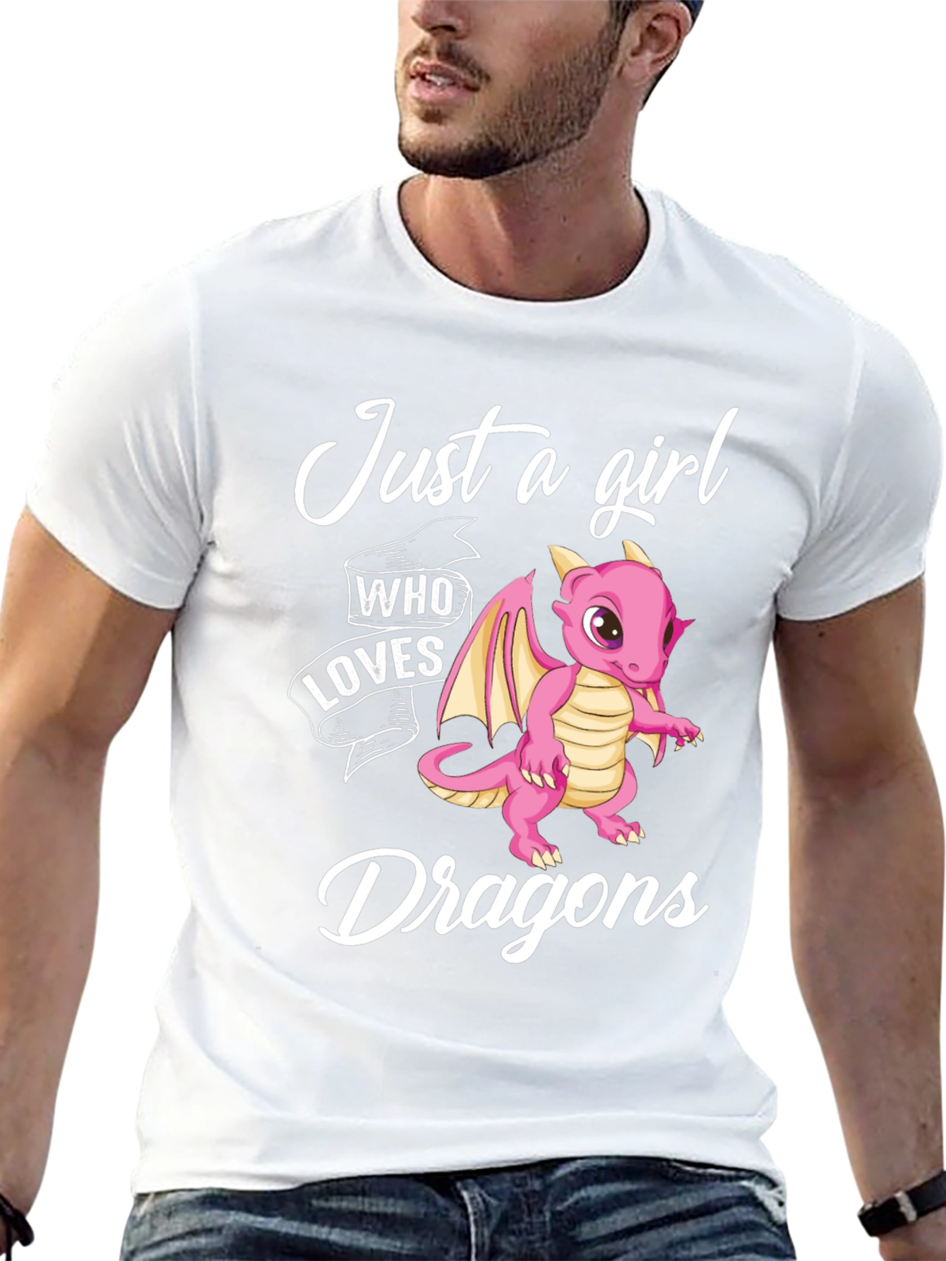 Just a Girl Who Loves Dragons Graphic T-Shirt