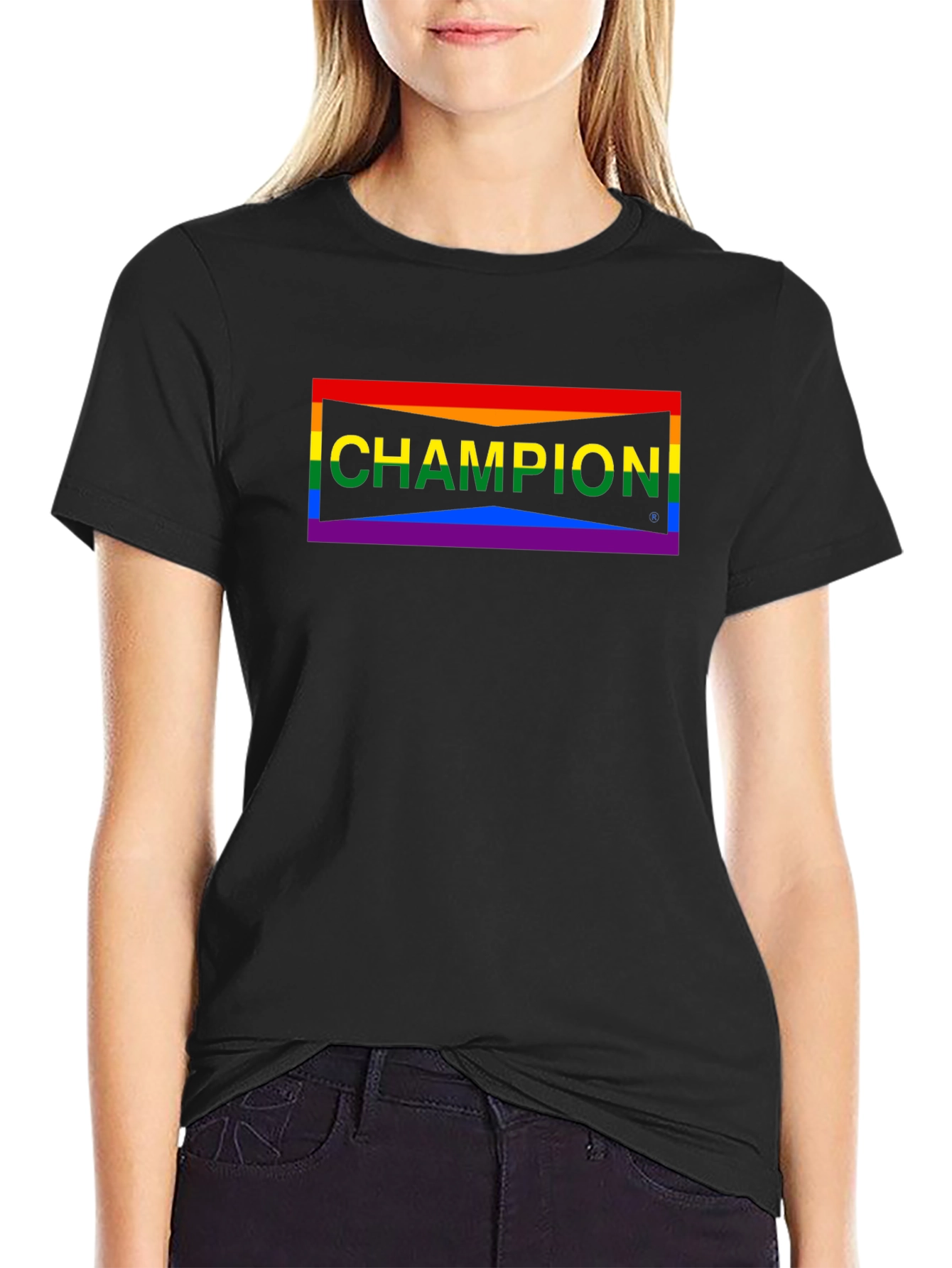 Champion Pride Black T-Shirt
