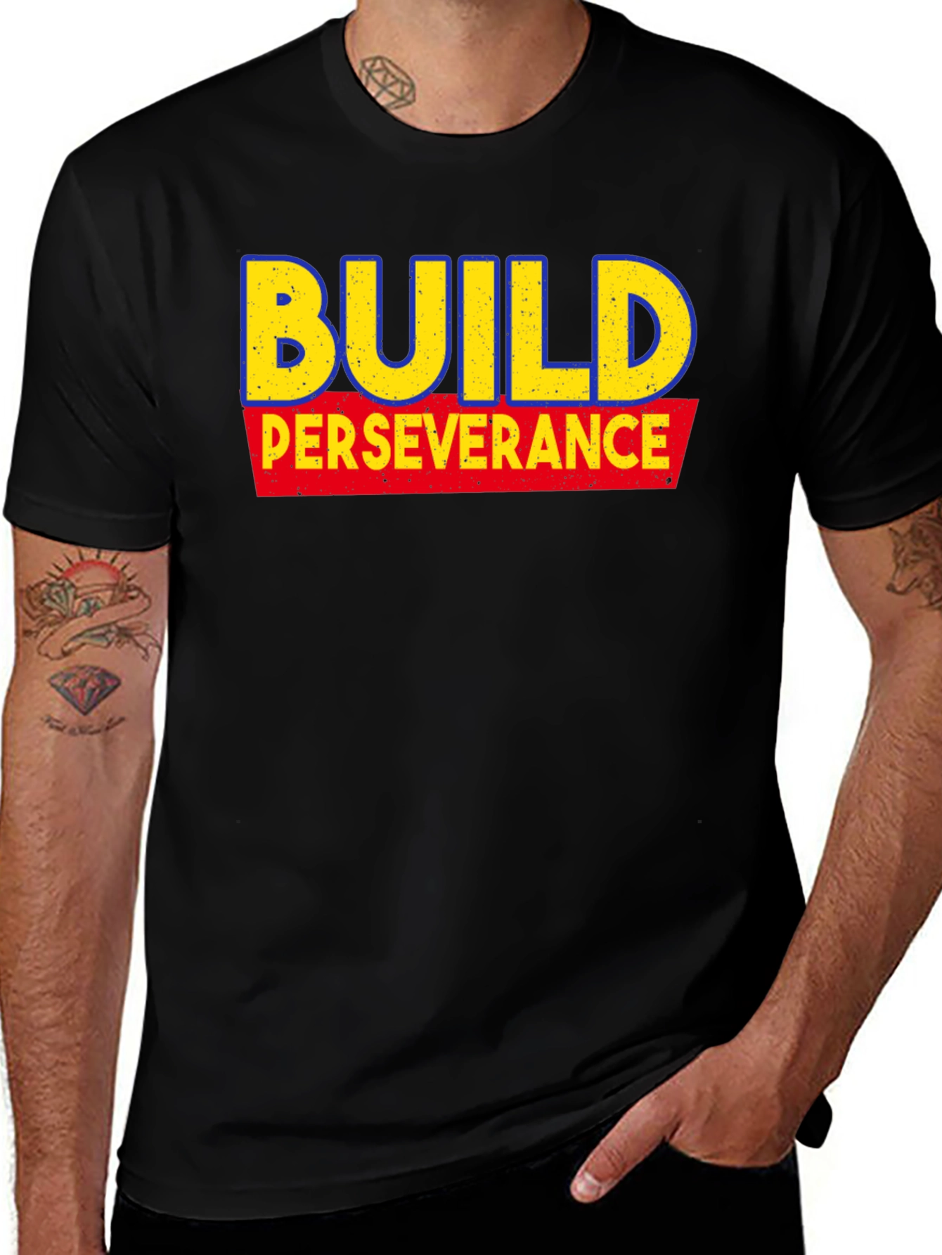 Build Perseverance Graphic Tee - Motivational T-Shirt