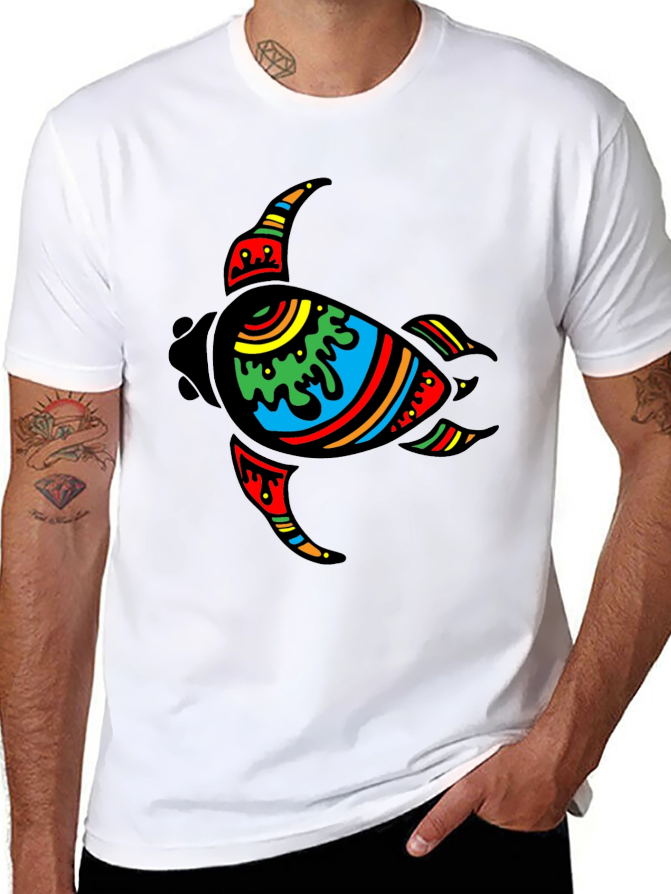 Turtle Graphic Black T-Shirt