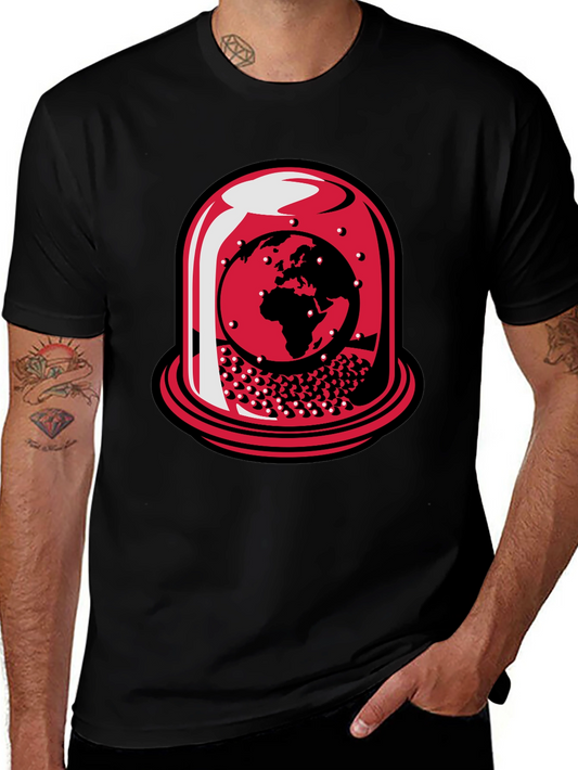 World Globe Under Glass Black Tee