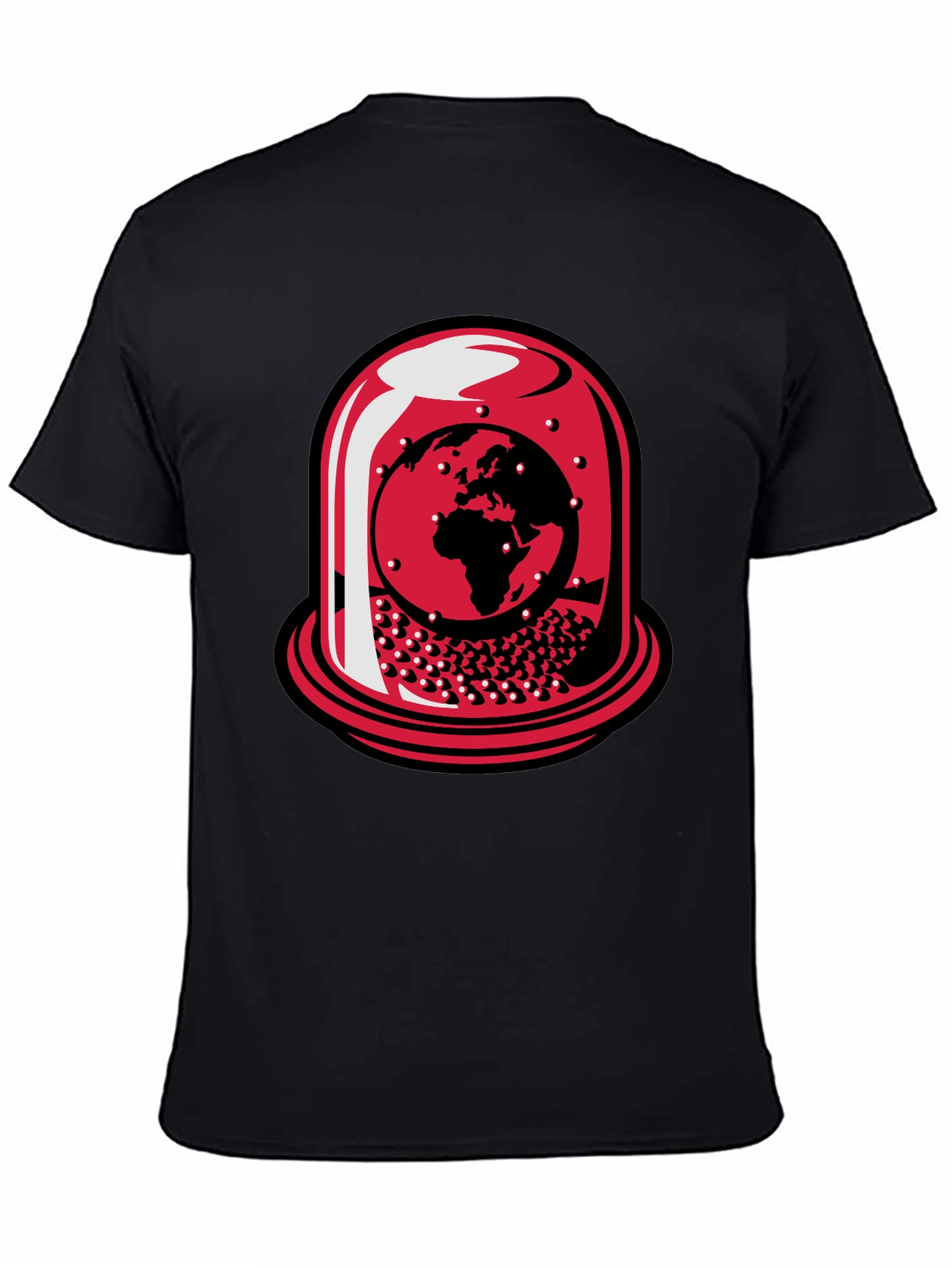 World Globe Under Glass Black Tee