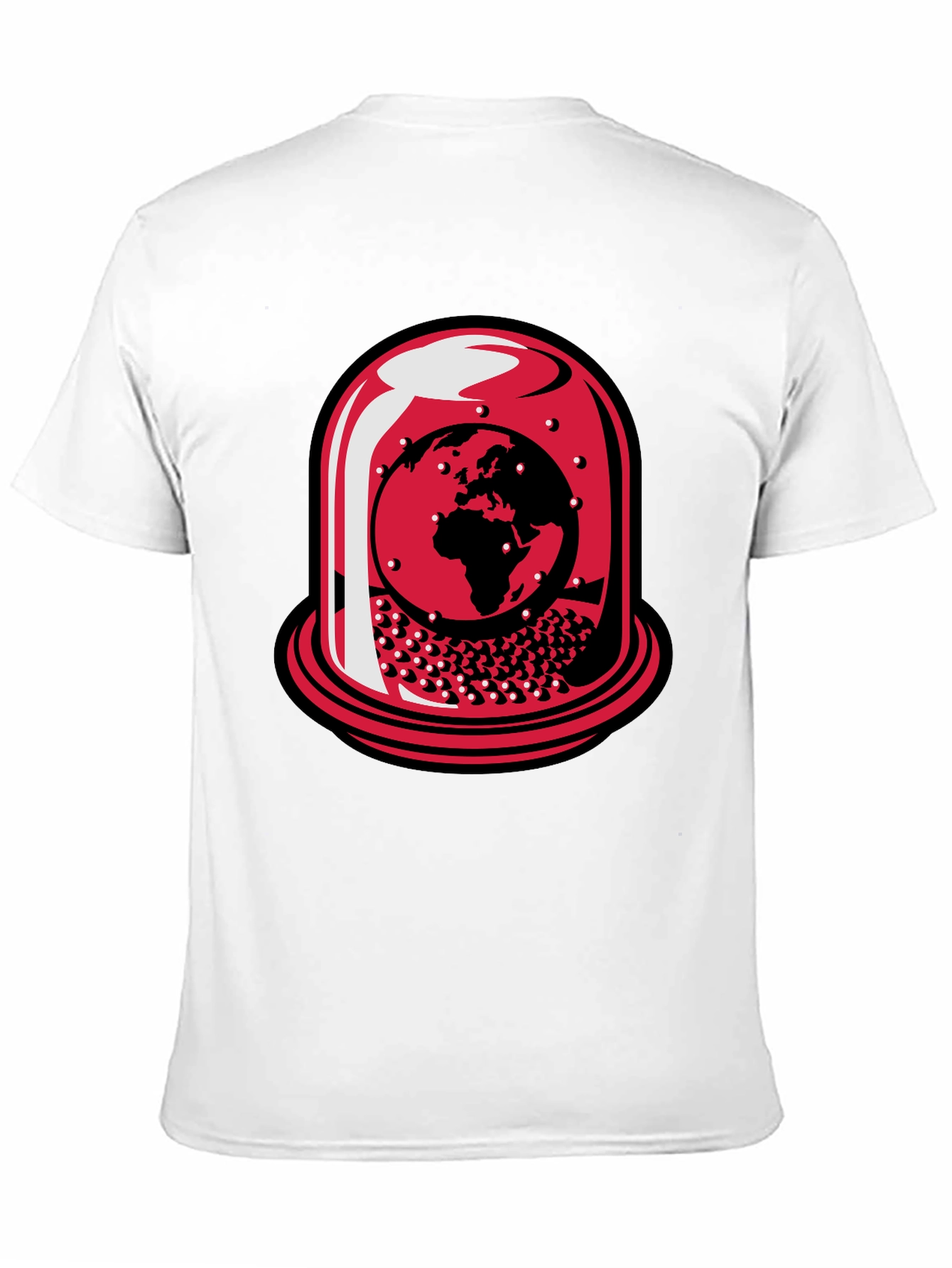World Globe Under Glass Black Tee
