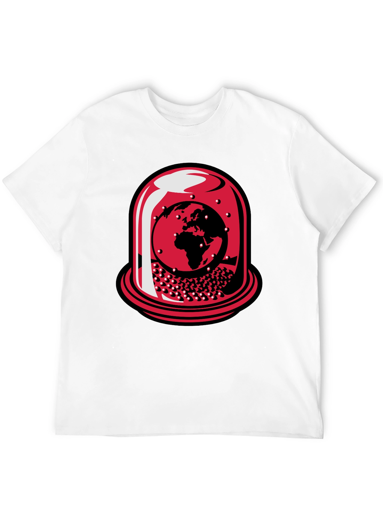 World Globe Under Glass Black Tee