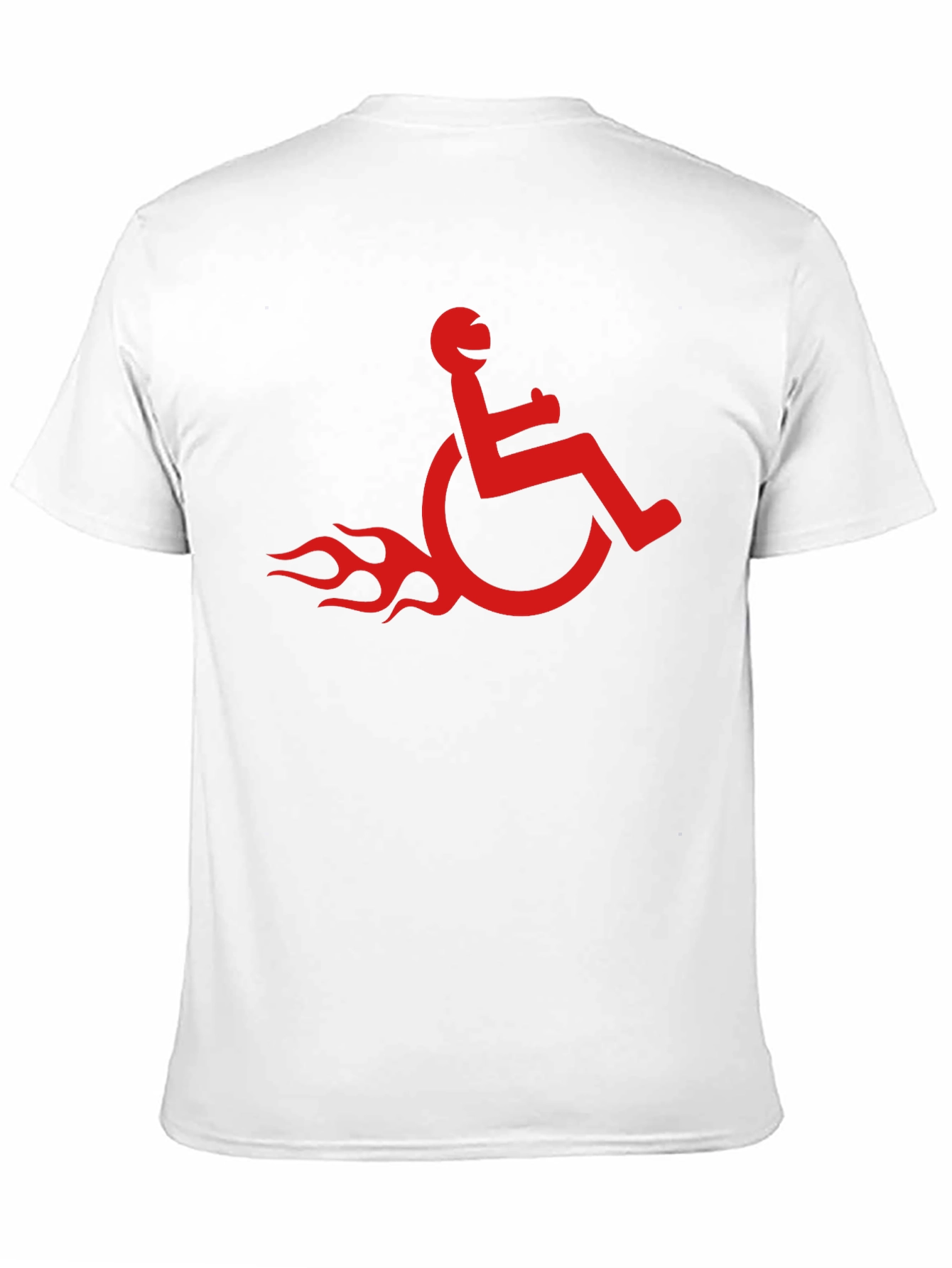 Wheelchair Rider Flame Graphic Tee - Black