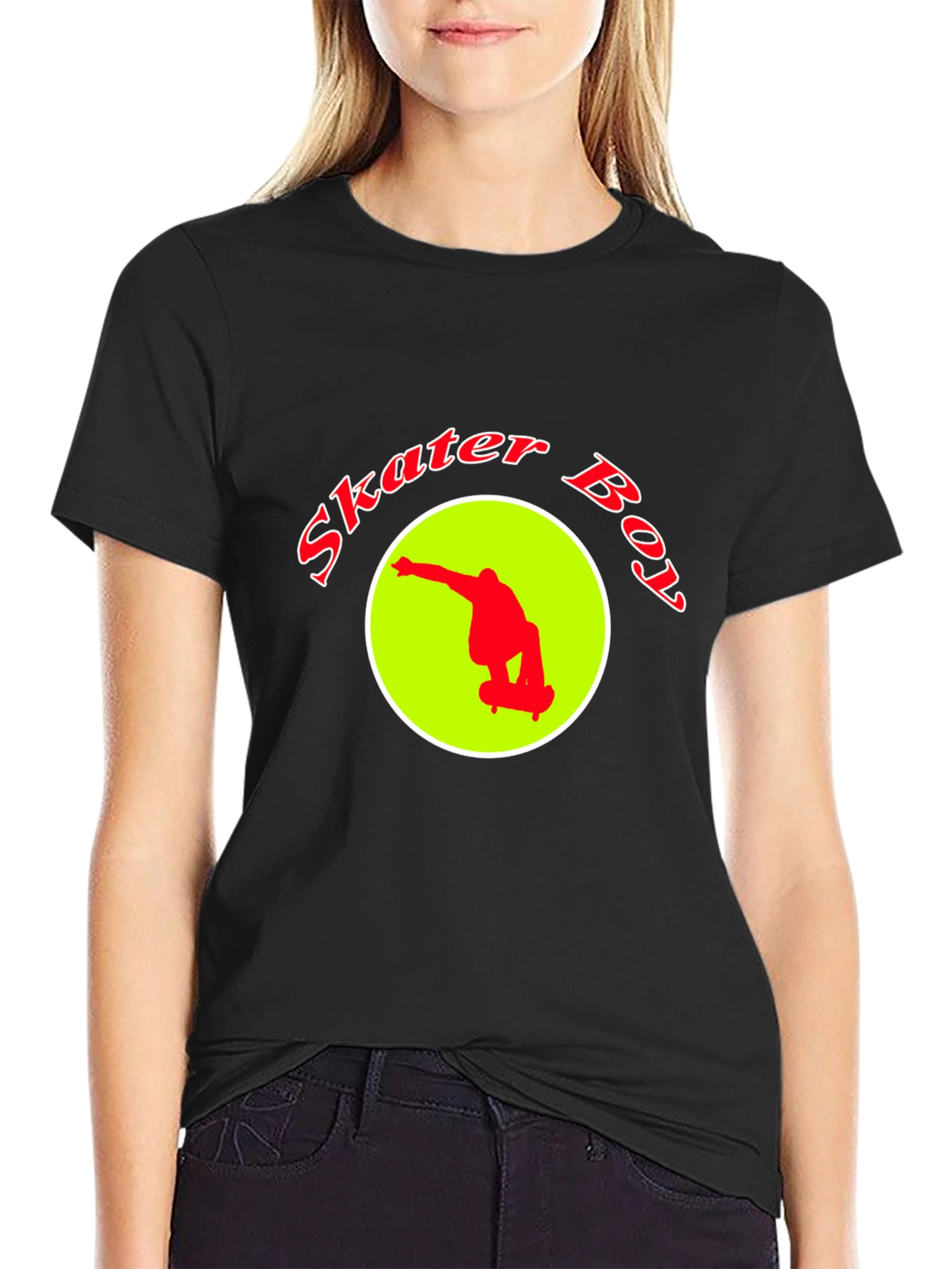 Skater Boy Graphic Tee - Black T-Shirt