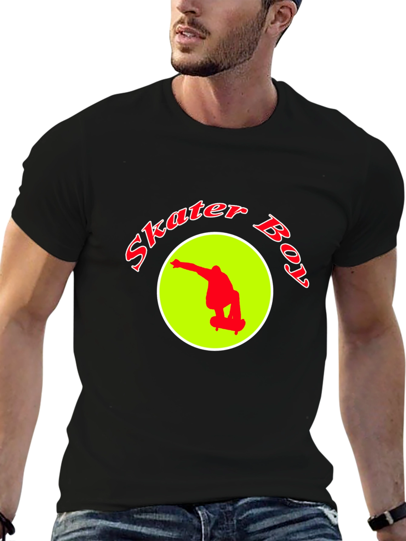 Skater Boy Graphic Tee - Black T-Shirt