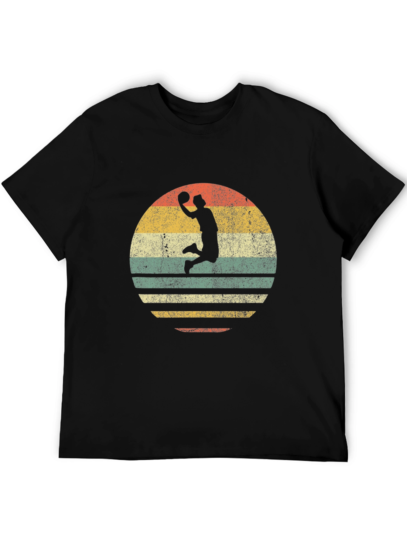 Retro Basketball Dunk Graphic T-Shirt