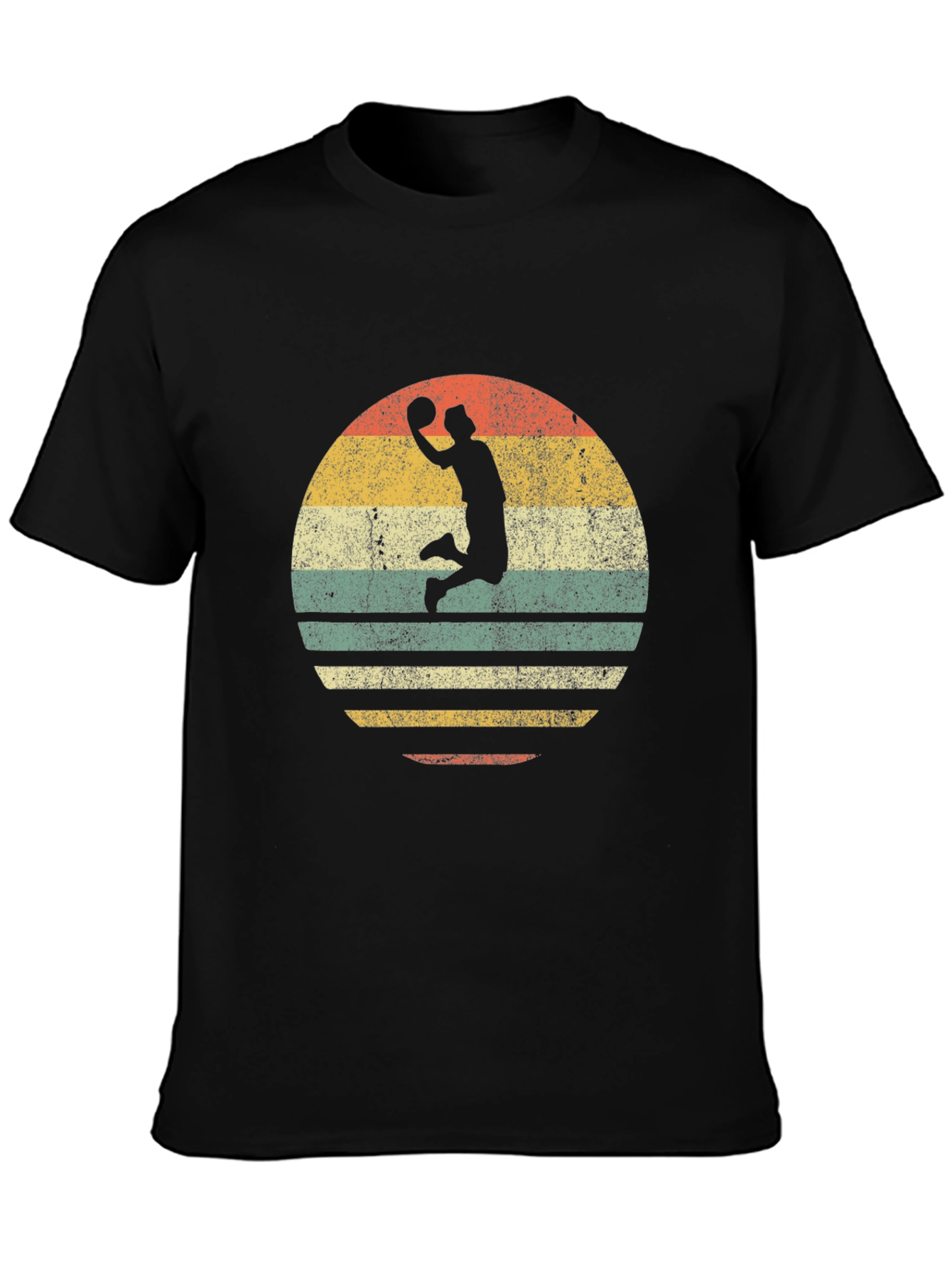 Retro Basketball Dunk Graphic T-Shirt