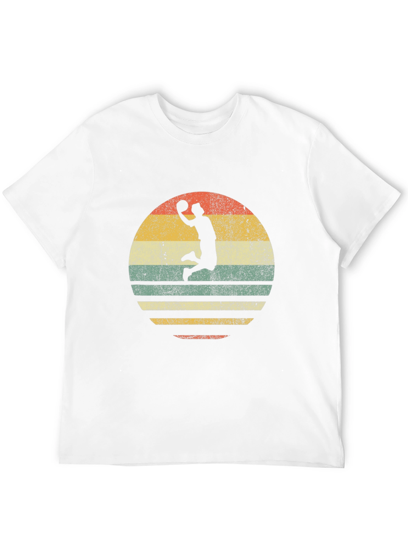 Retro Basketball Dunk Graphic T-Shirt