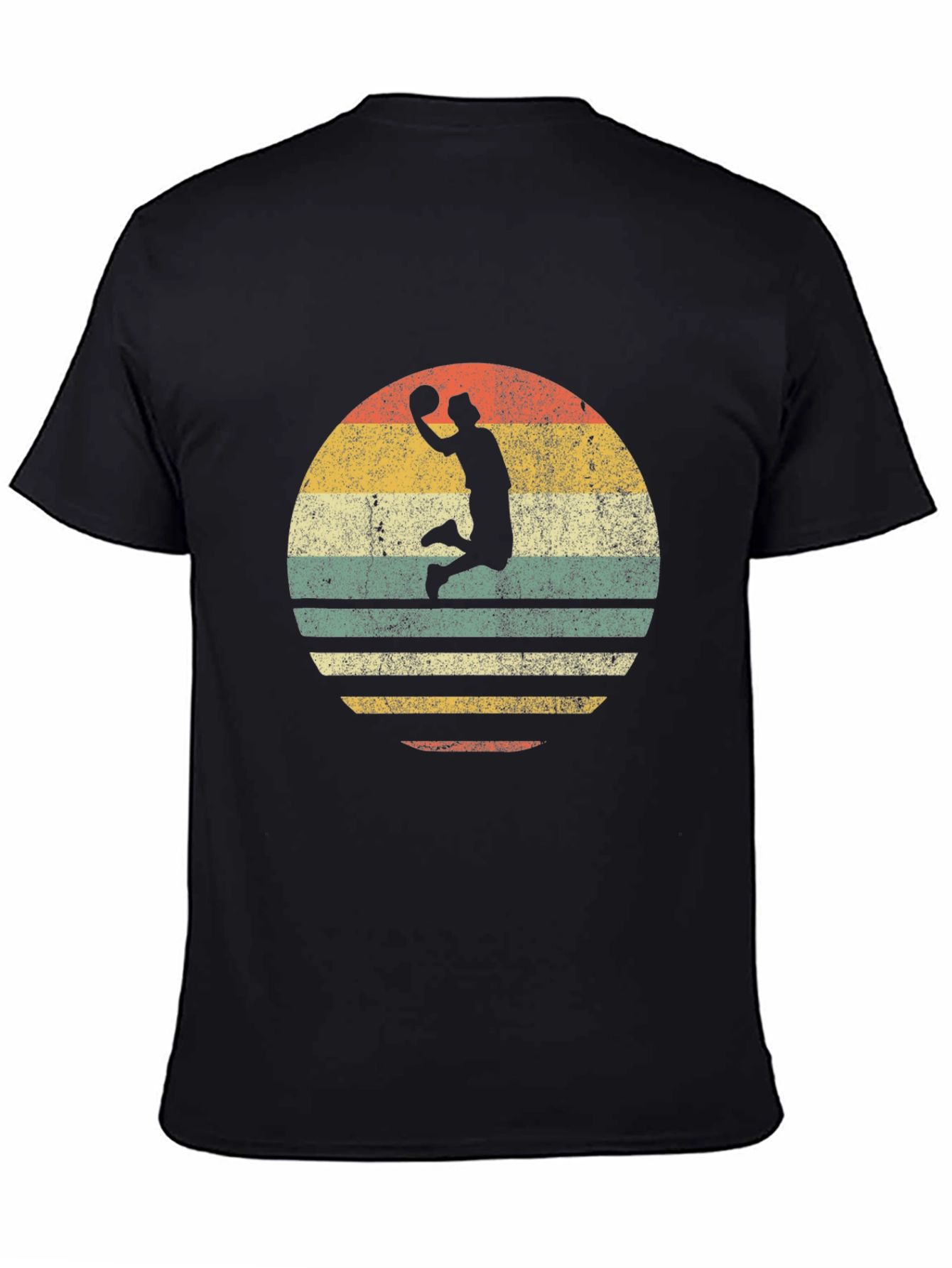Retro Basketball Dunk Graphic T-Shirt