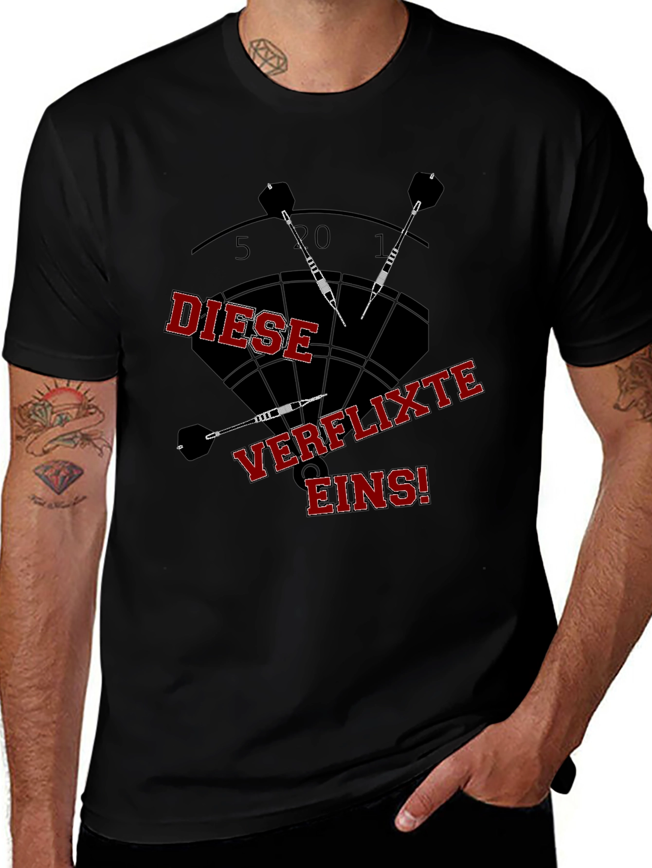 Dartboard T-Shirt - Diese Verflixte Eins!