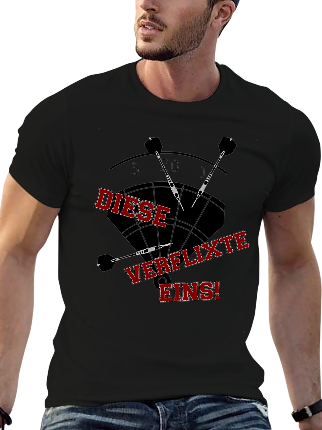 Dartboard T-Shirt - Diese Verflixte Eins!