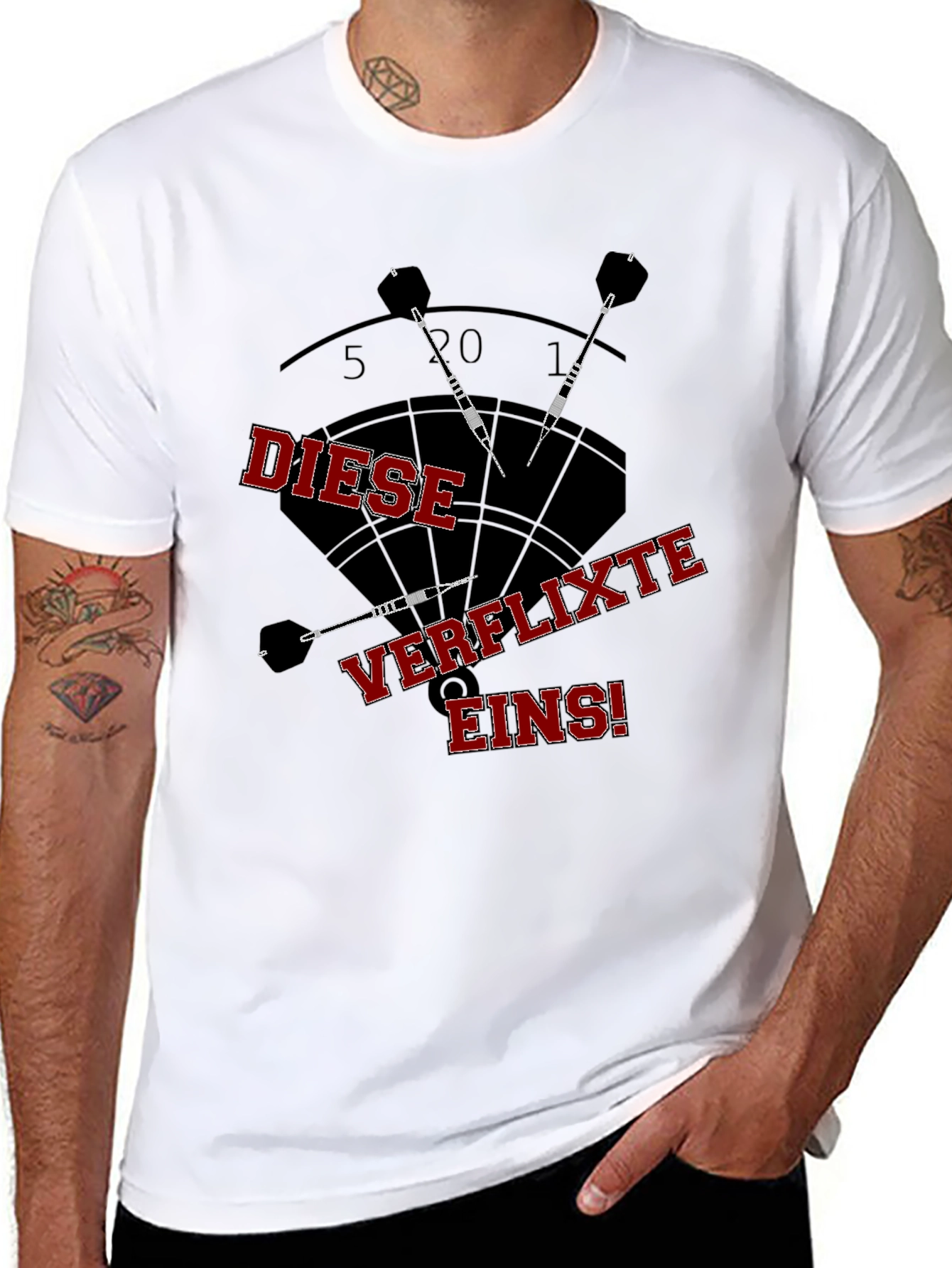 Dartboard T-Shirt - Diese Verflixte Eins!