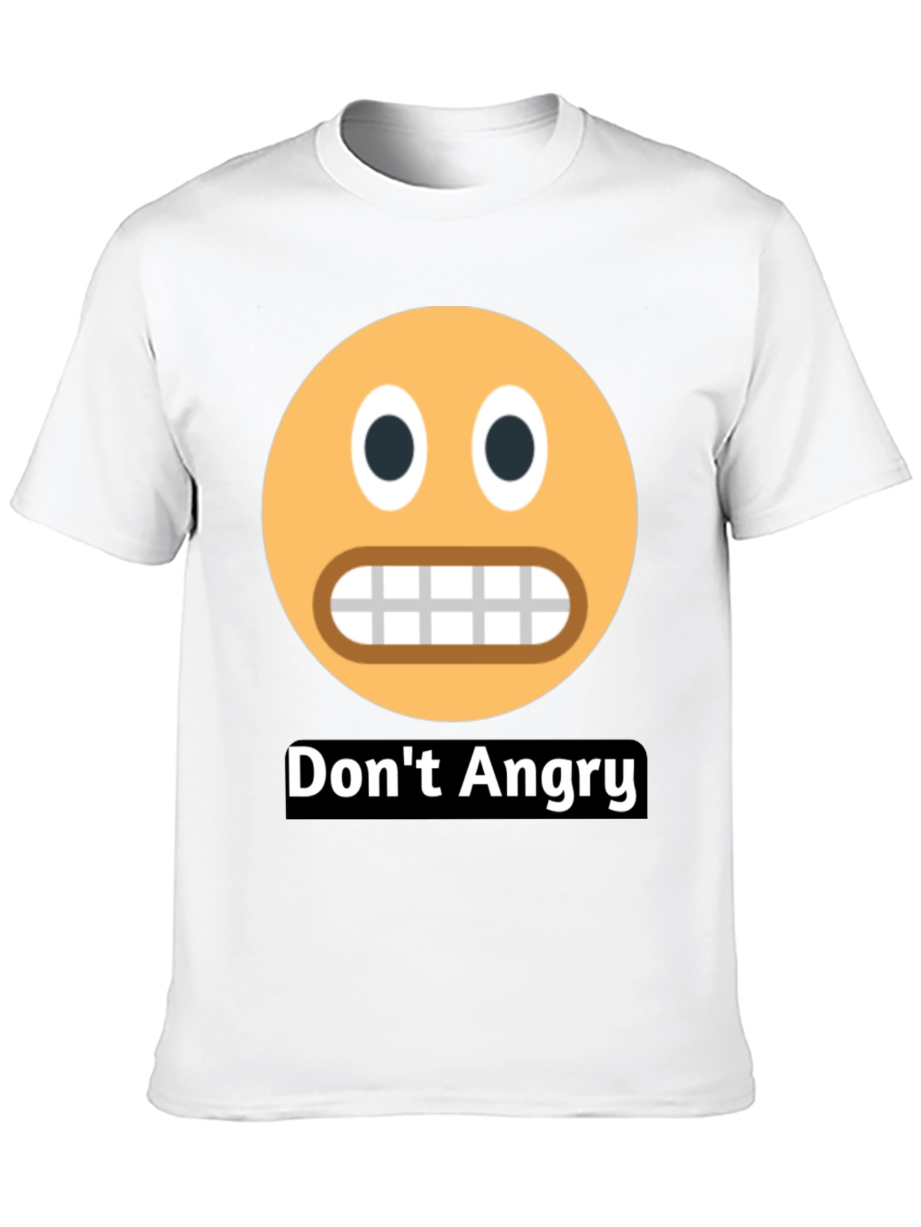 Dont Angry Emoji Black T-Shirt