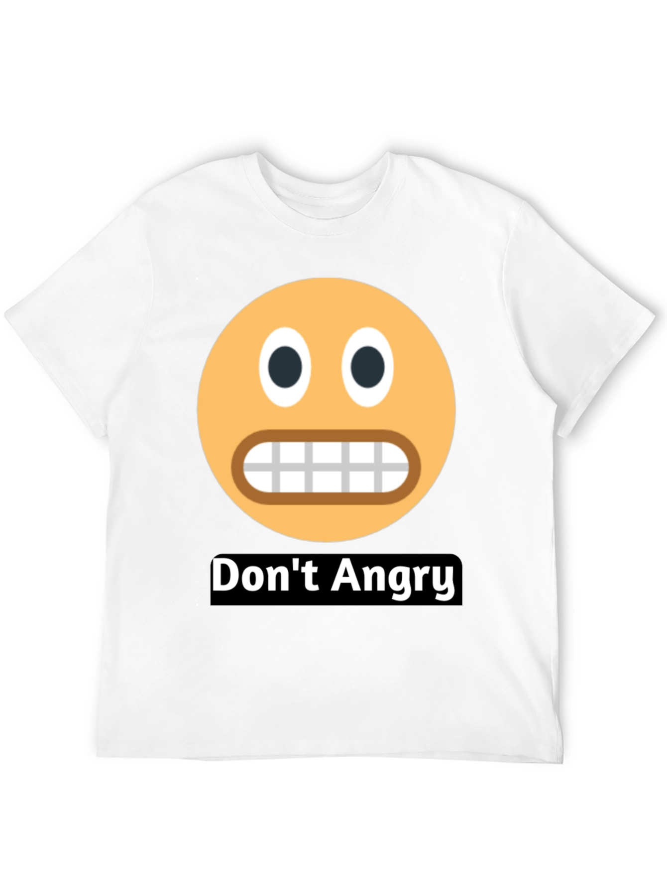Dont Angry Emoji Black T-Shirt