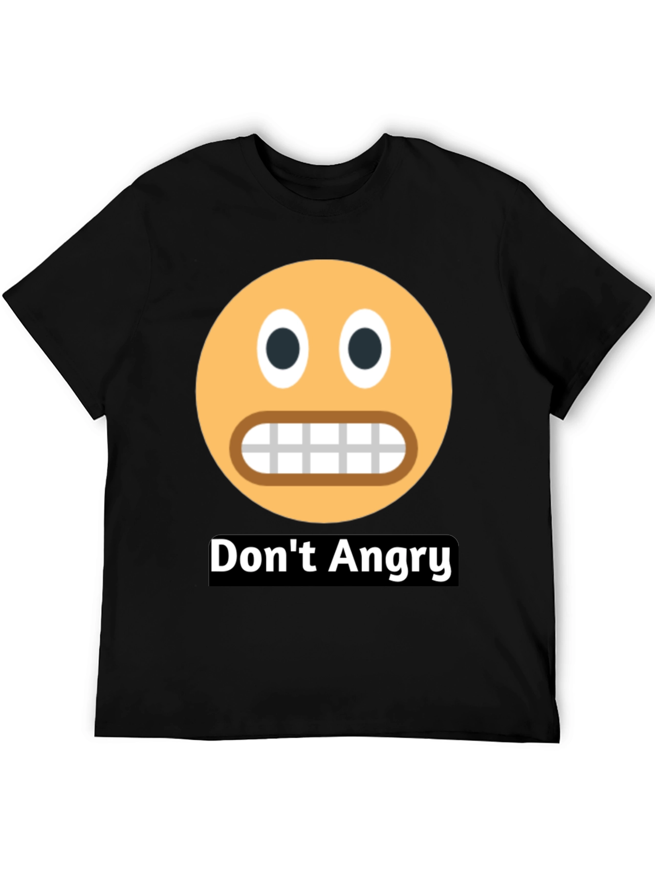 Dont Angry Emoji Black T-Shirt