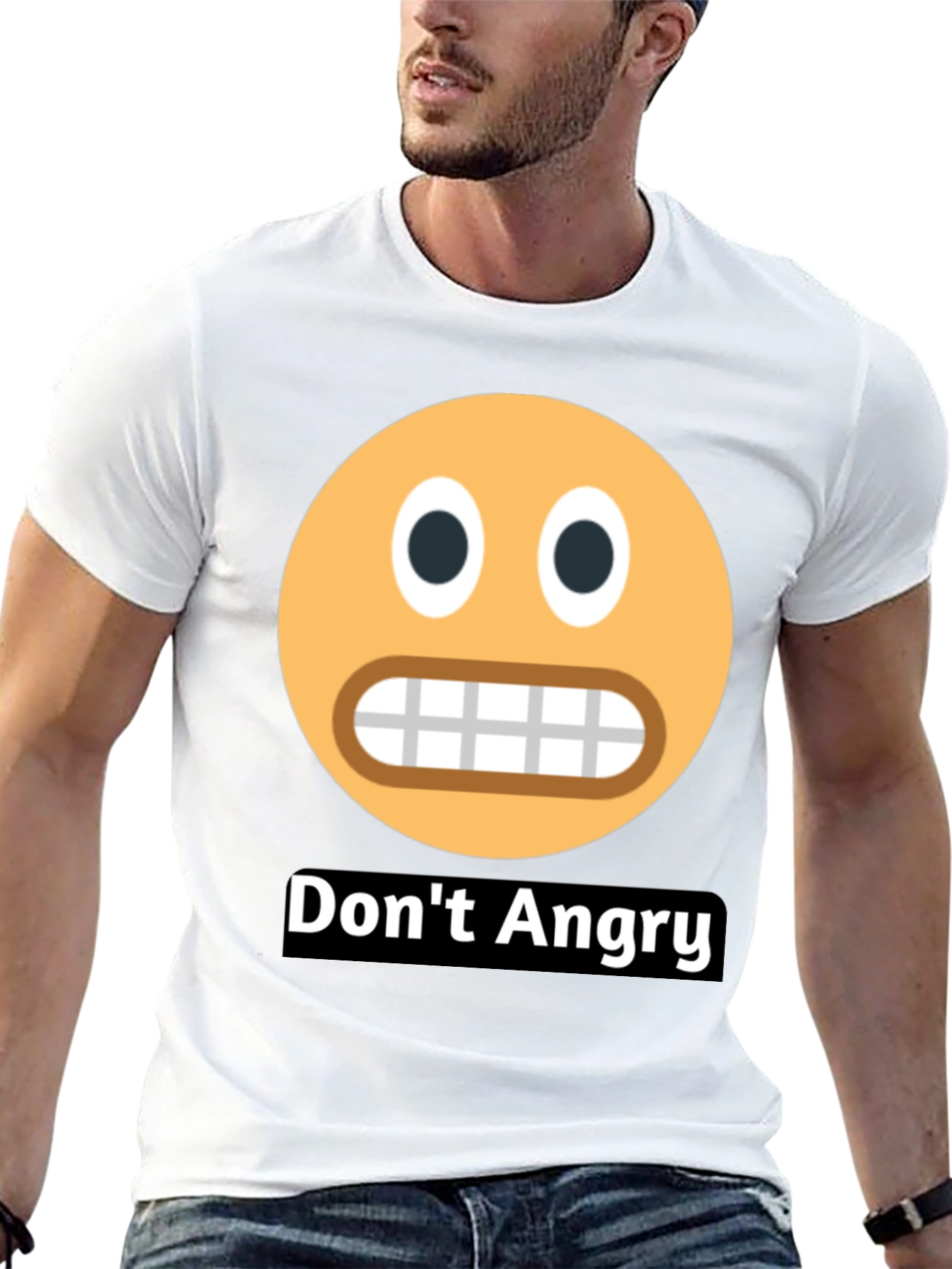 Dont Angry Emoji Black T-Shirt