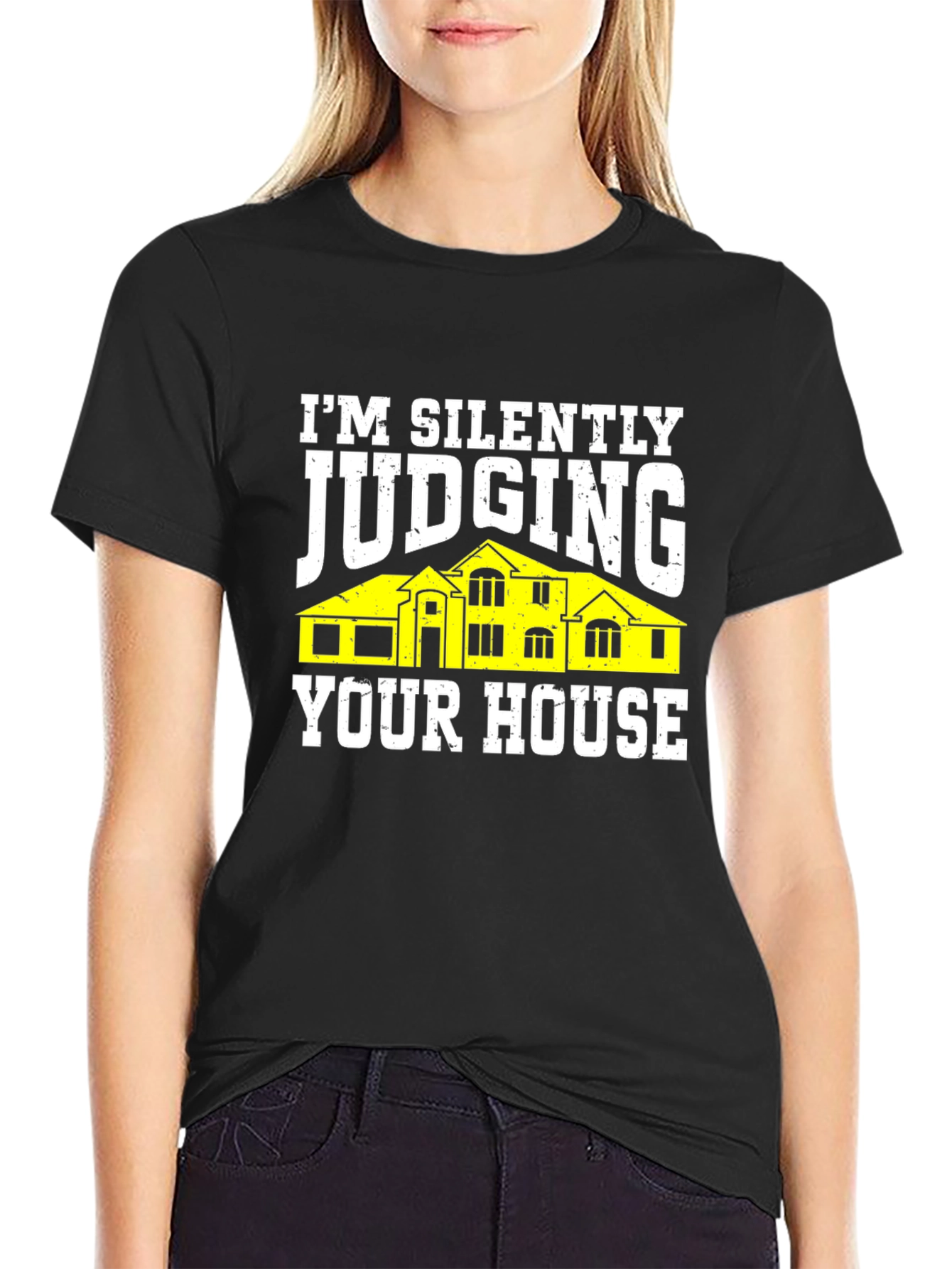 Judging Your House Graphic Tee - Black