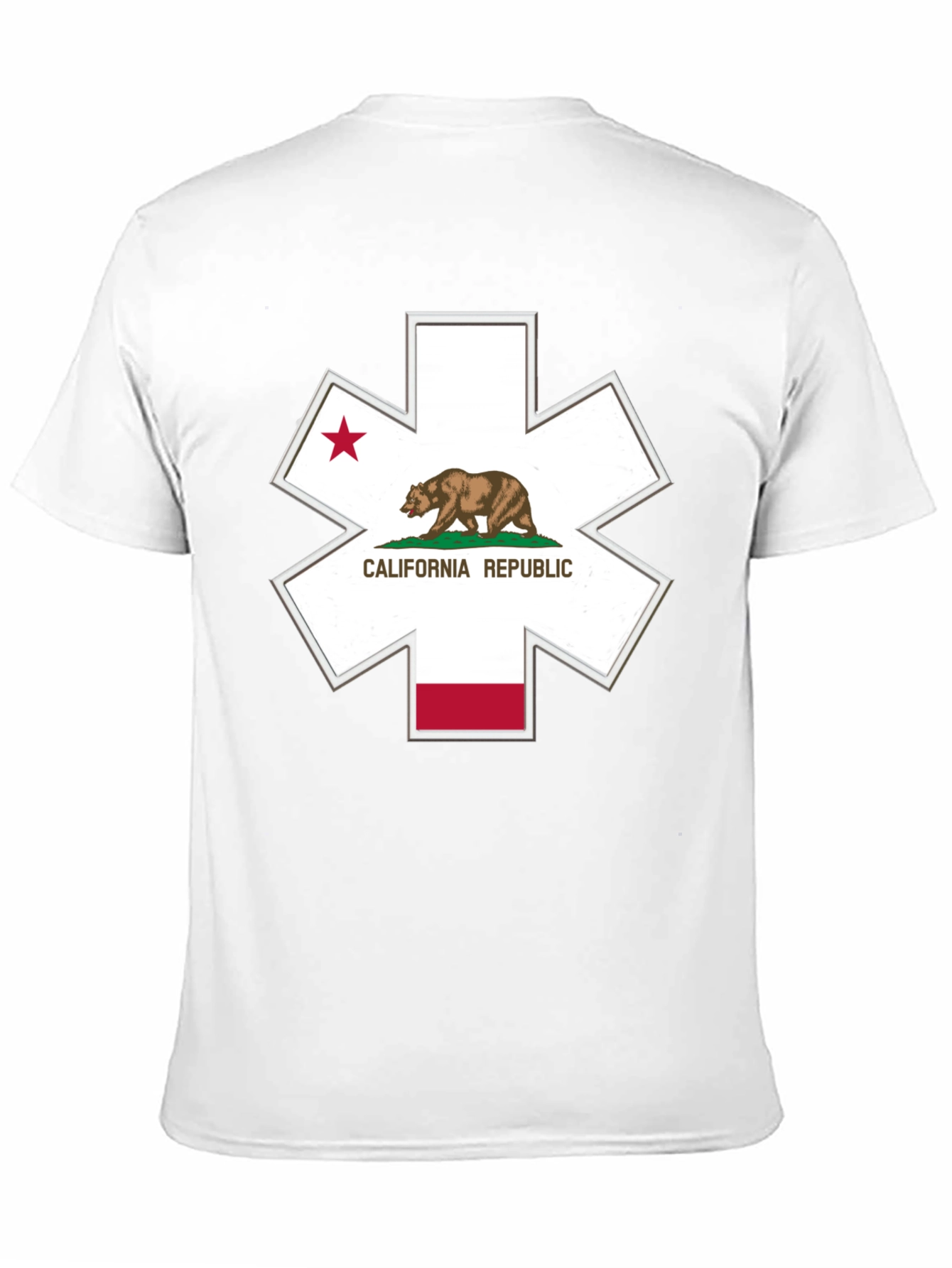 California Republic Star of Life Black T-Shirt