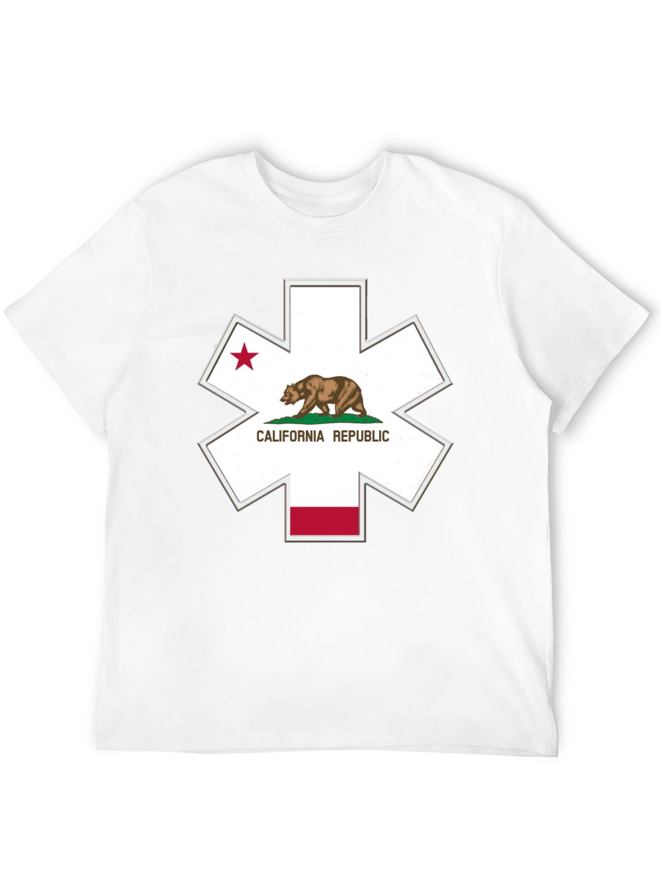 California Republic Star of Life Black T-Shirt