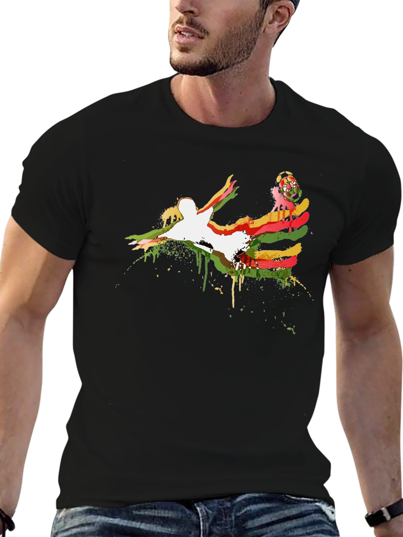 Soccer Kick Graphic T-Shirt - Unique Style