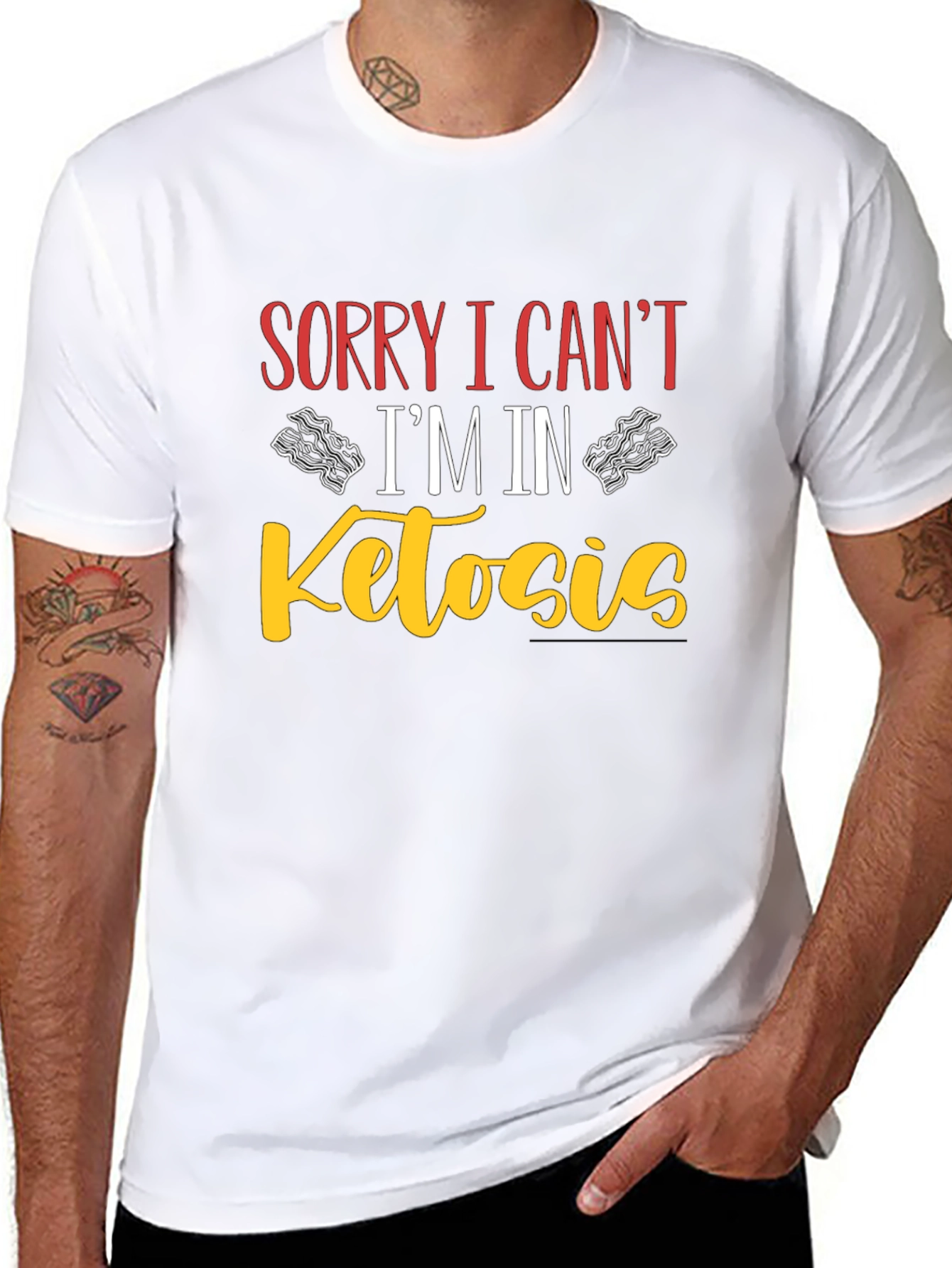 Sorry I Cant Im In Ketosis Black T-Shirt