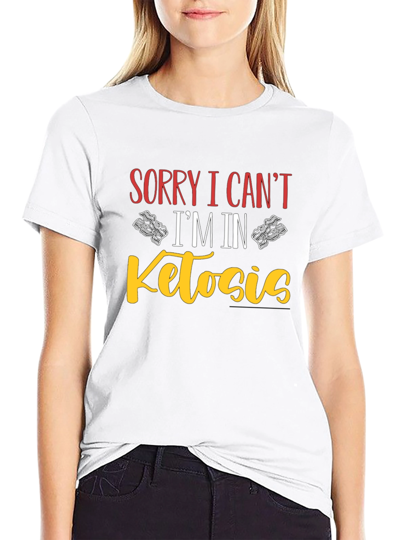 Sorry I Cant Im In Ketosis Black T-Shirt