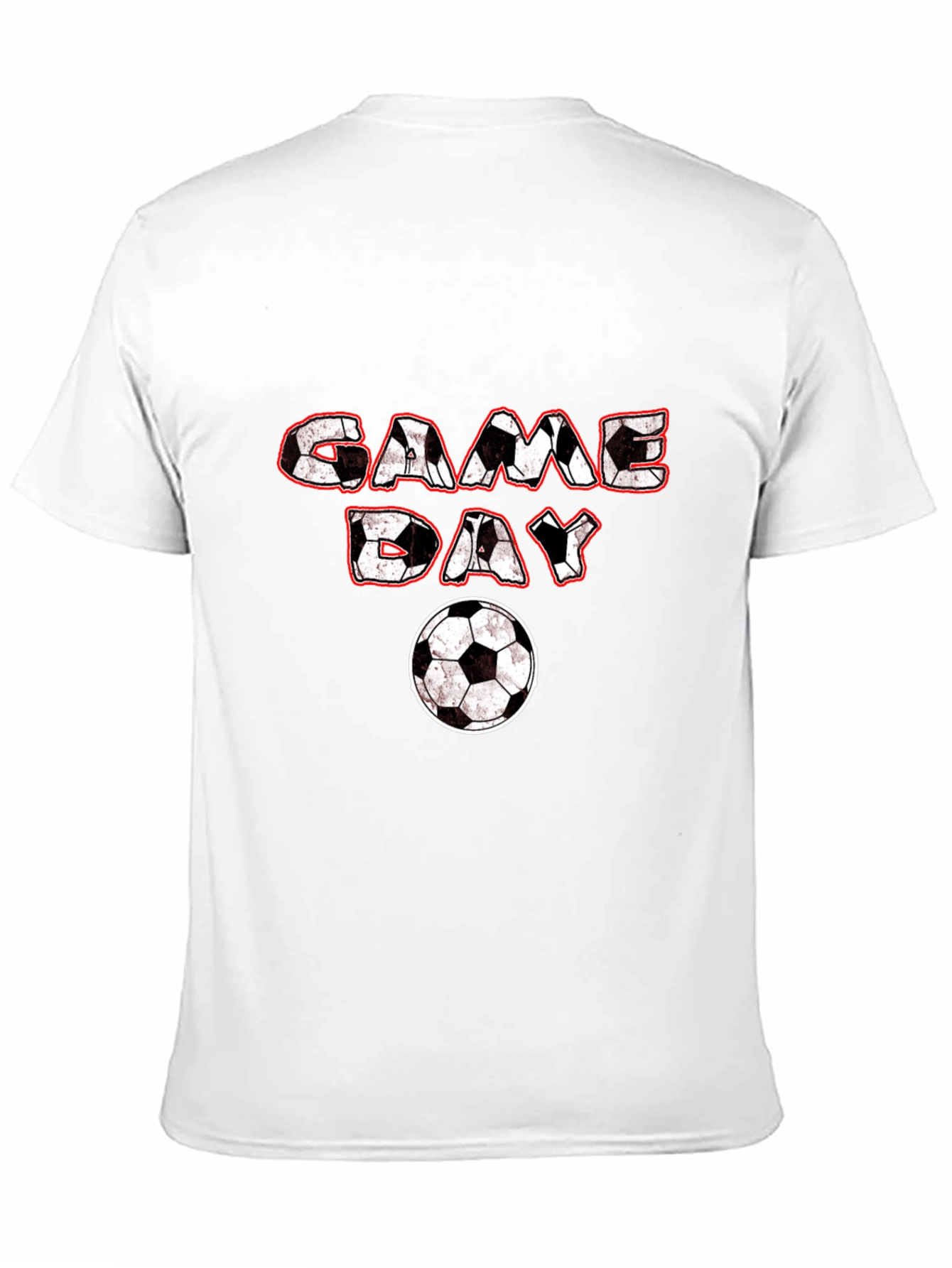 Game Day Soccer Graphic Tee - Black Cotton T-Shirt