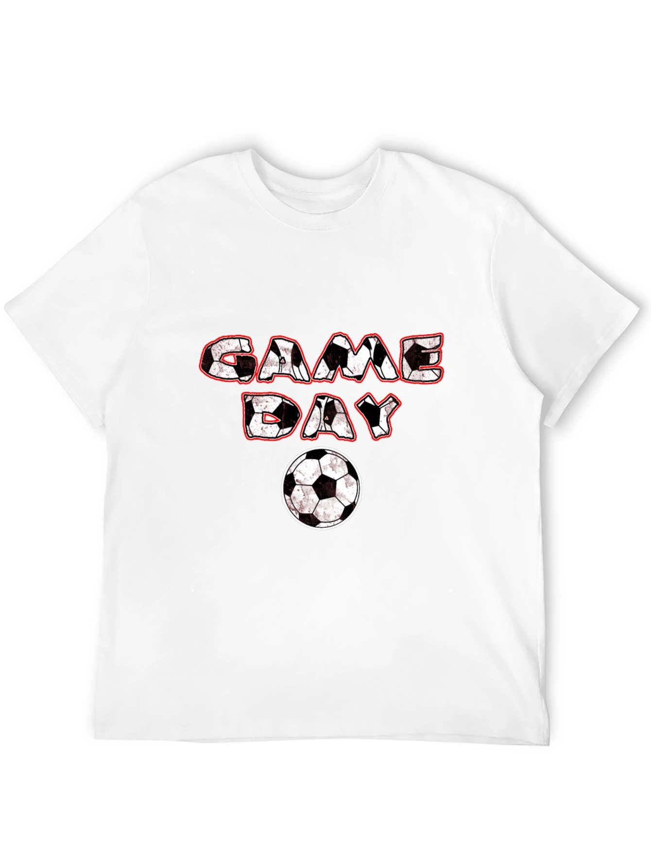 Game Day Soccer Graphic Tee - Black Cotton T-Shirt