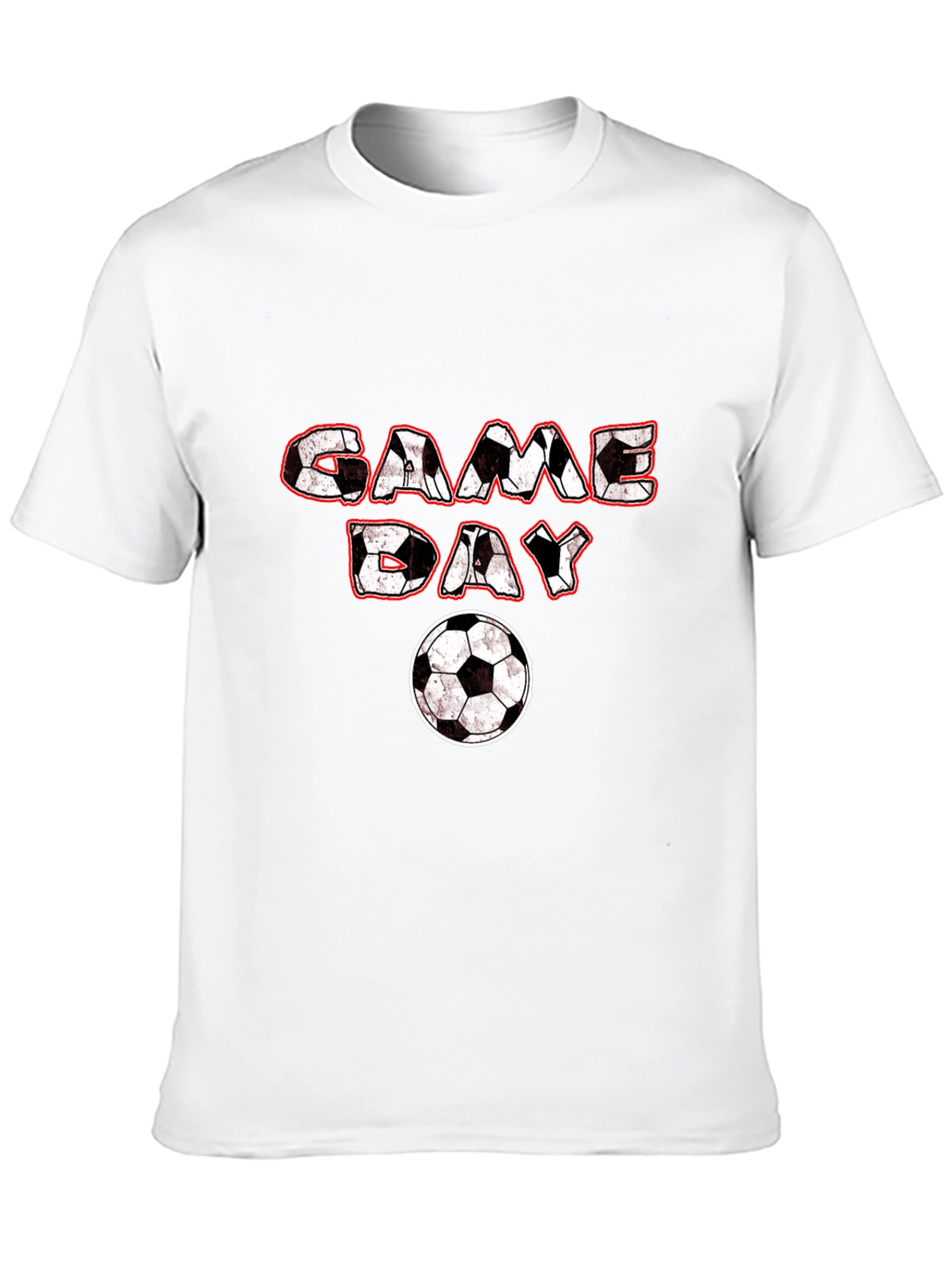 Game Day Soccer Graphic Tee - Black Cotton T-Shirt