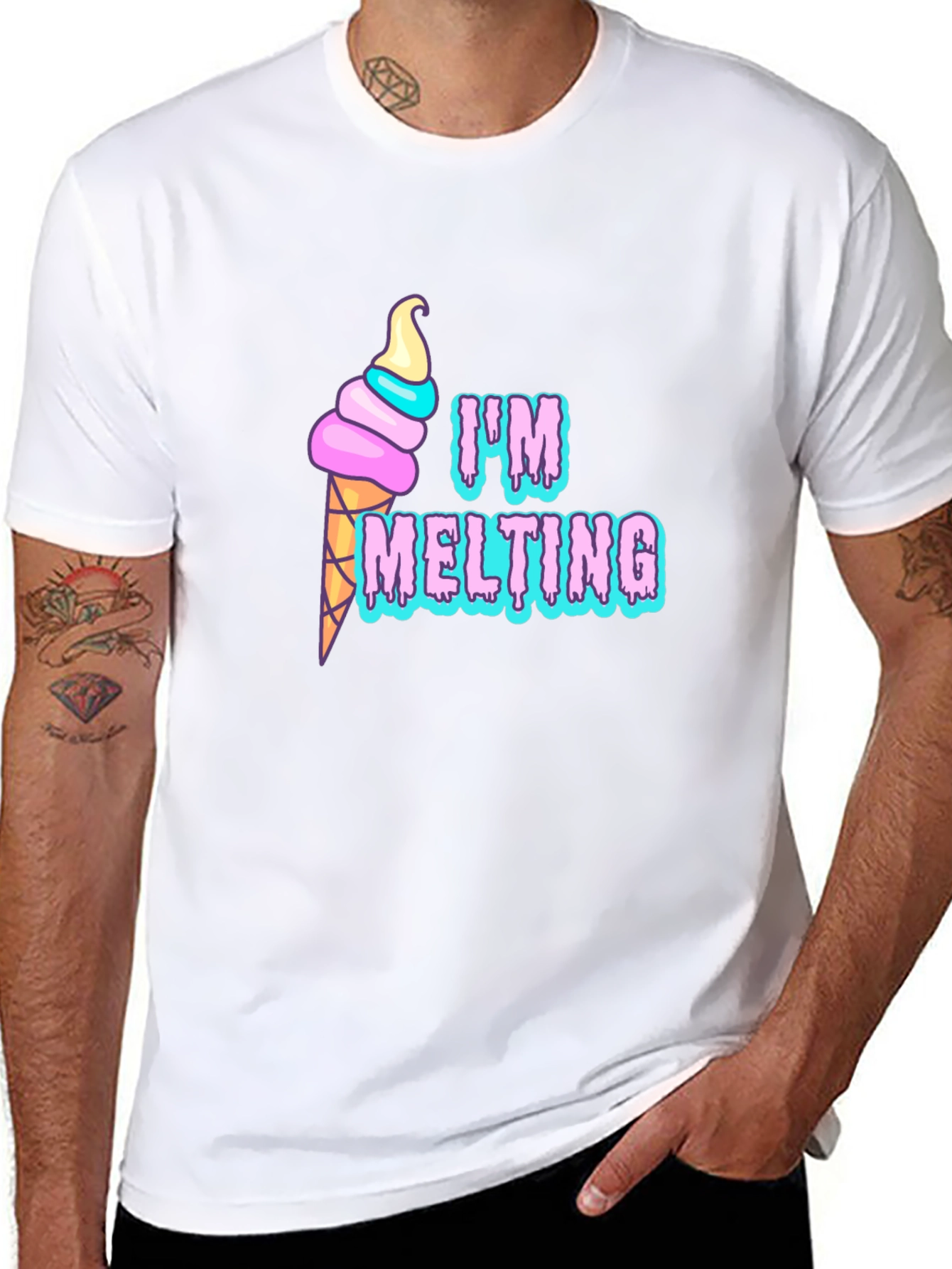 Im Melting Graphic T-Shirt - Black Tee