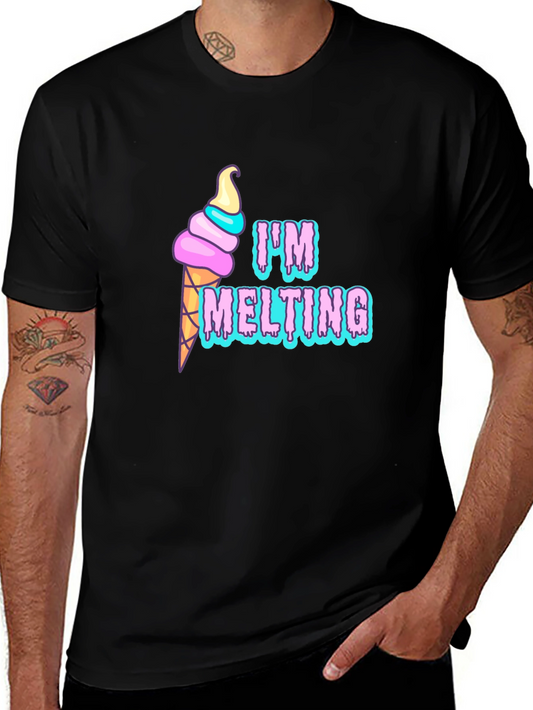 Im Melting Graphic T-Shirt - Black Tee