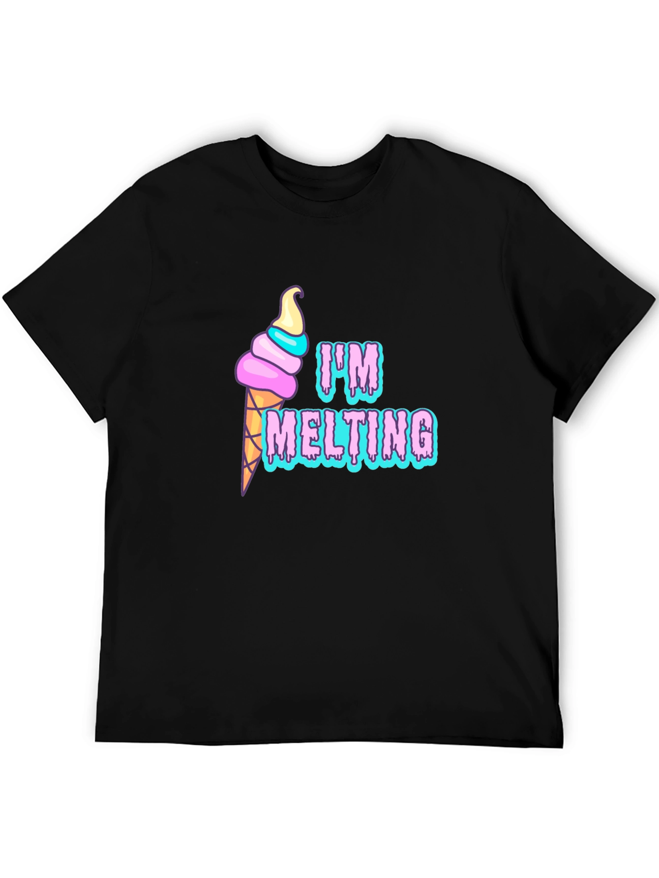 Im Melting Graphic T-Shirt - Black Tee