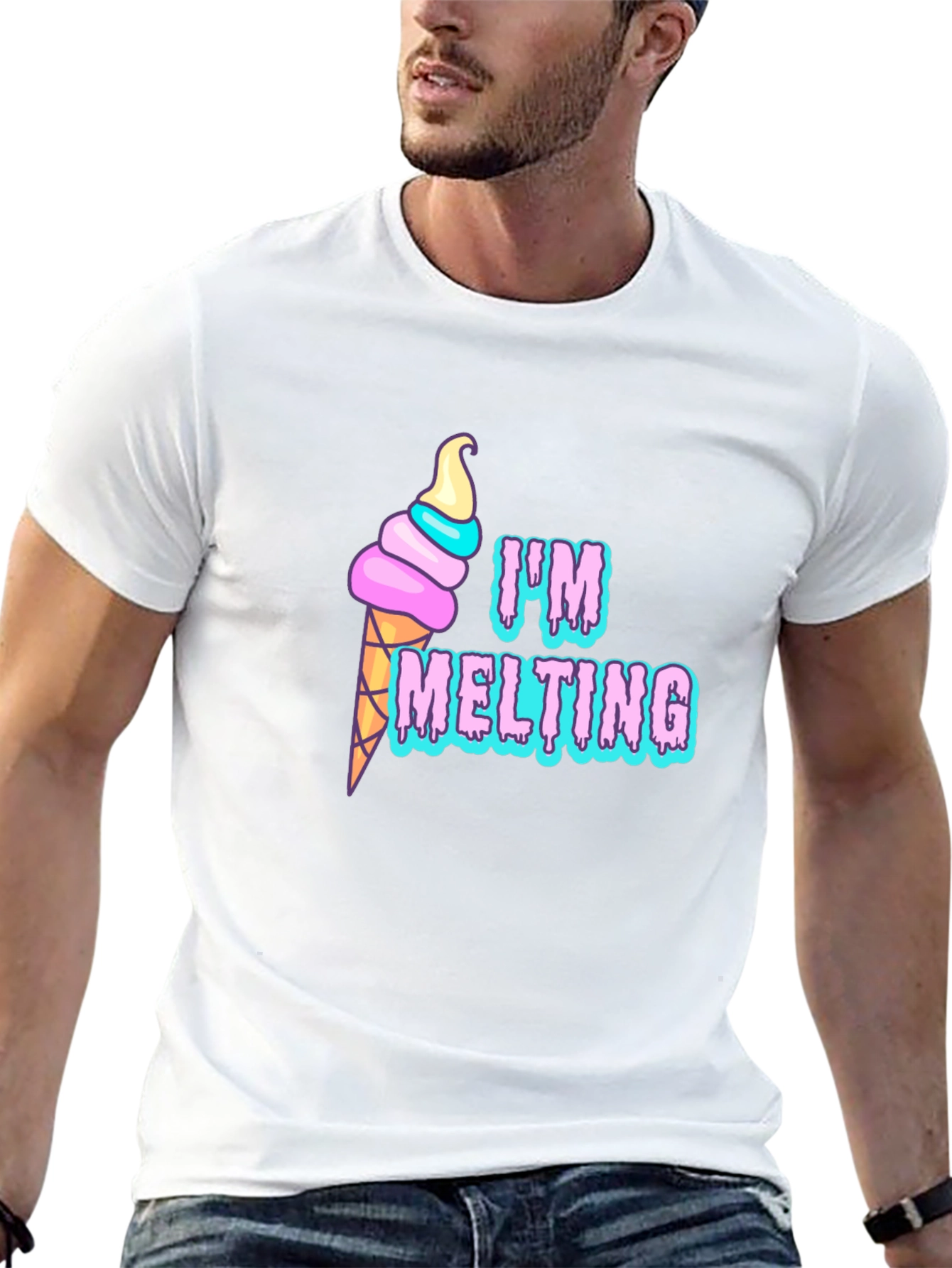 Im Melting Graphic T-Shirt - Black Tee