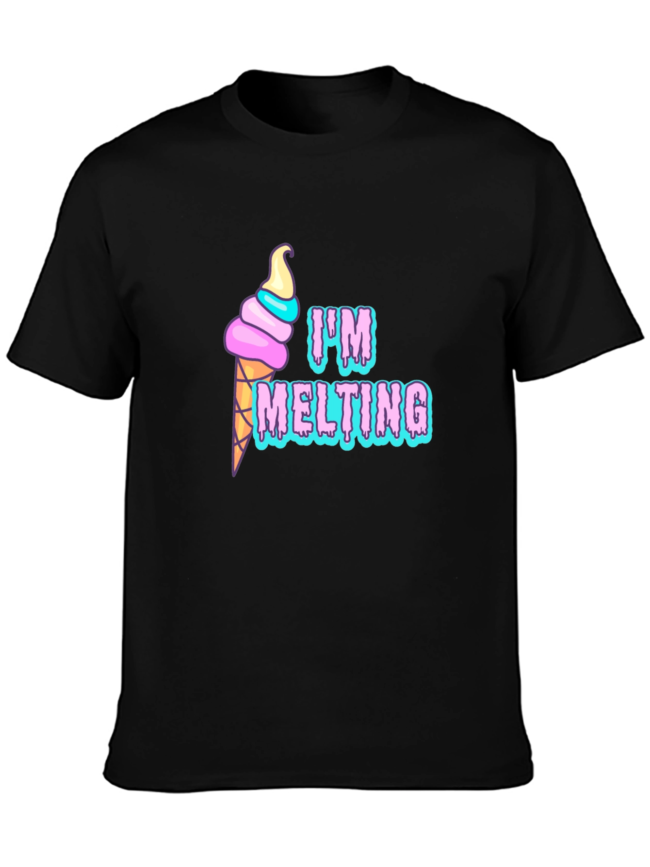Im Melting Graphic T-Shirt - Black Tee