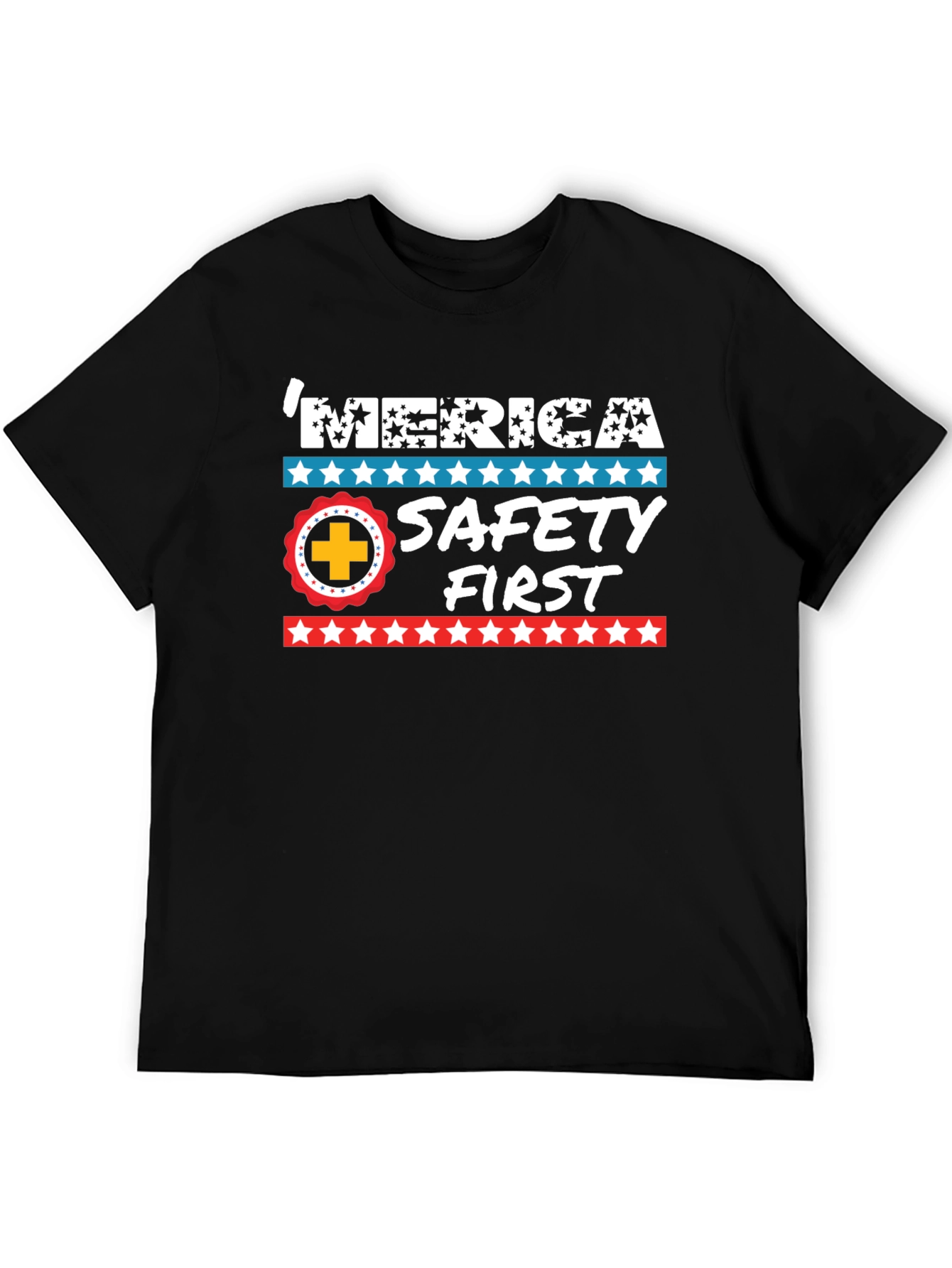 Patriotic Safety First Graphic T-Shirt
