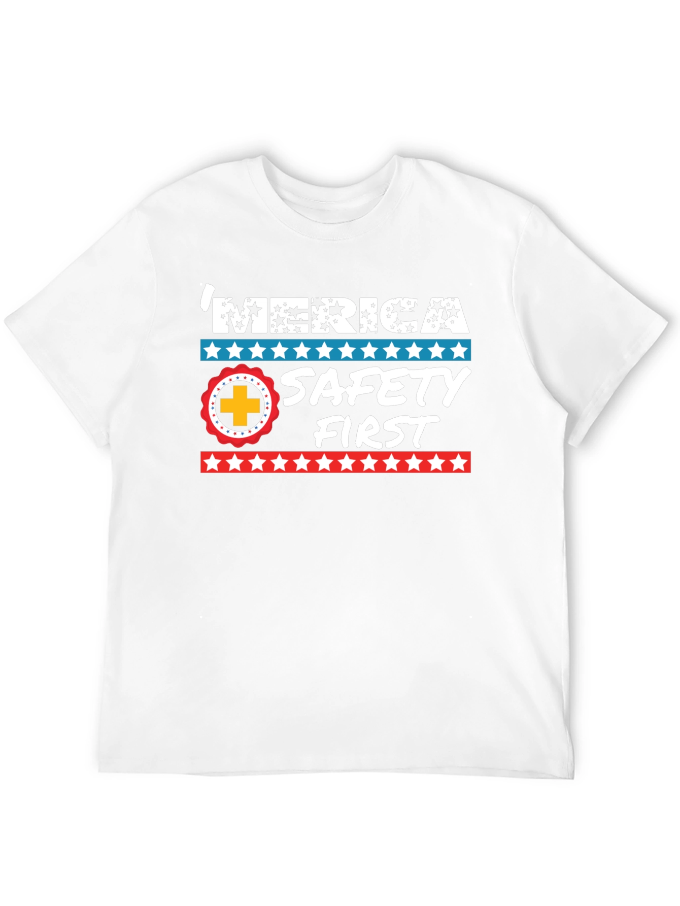Patriotic Safety First Graphic T-Shirt