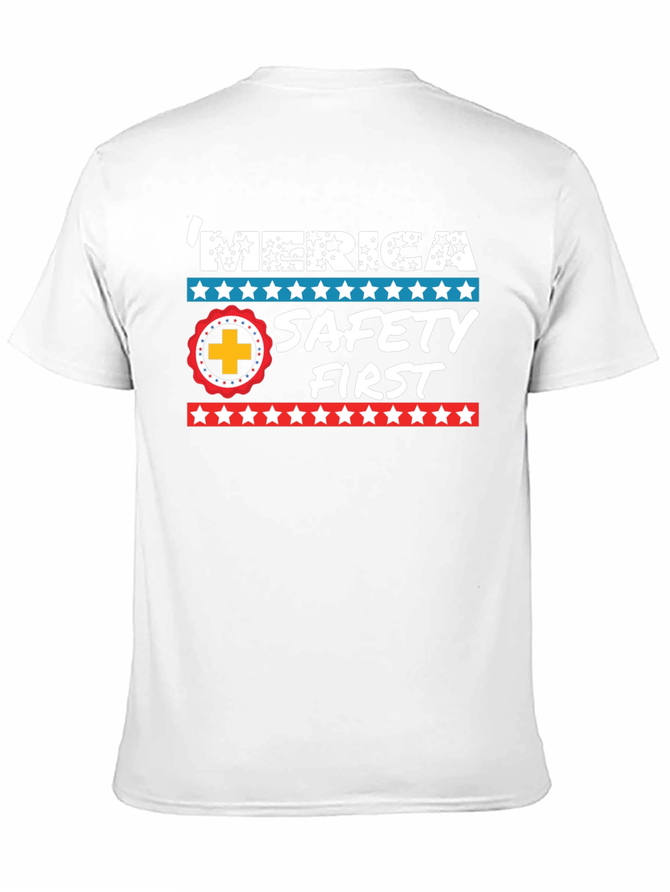 Patriotic Safety First Graphic T-Shirt