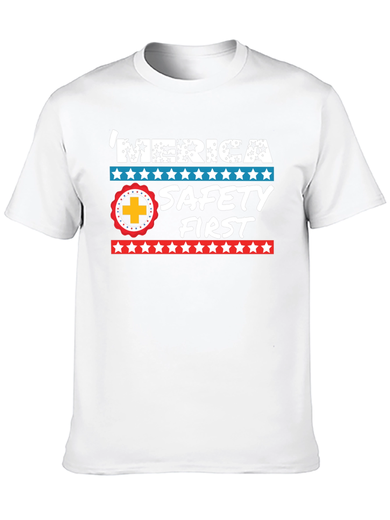 Patriotic Safety First Graphic T-Shirt