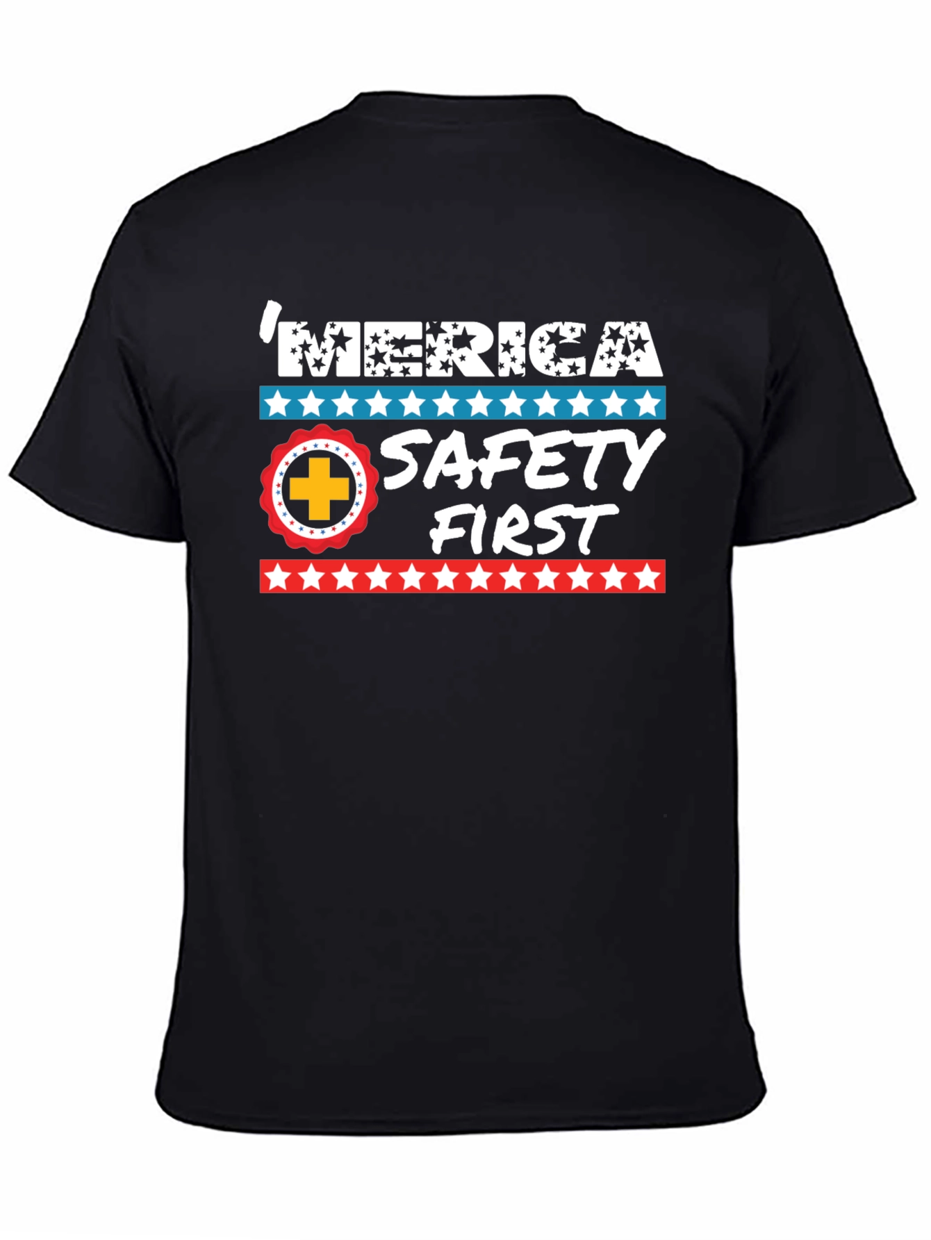 Patriotic Safety First Graphic T-Shirt