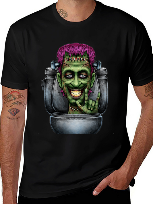 Frankensteins Monster Toilet Humor Graphic Tee