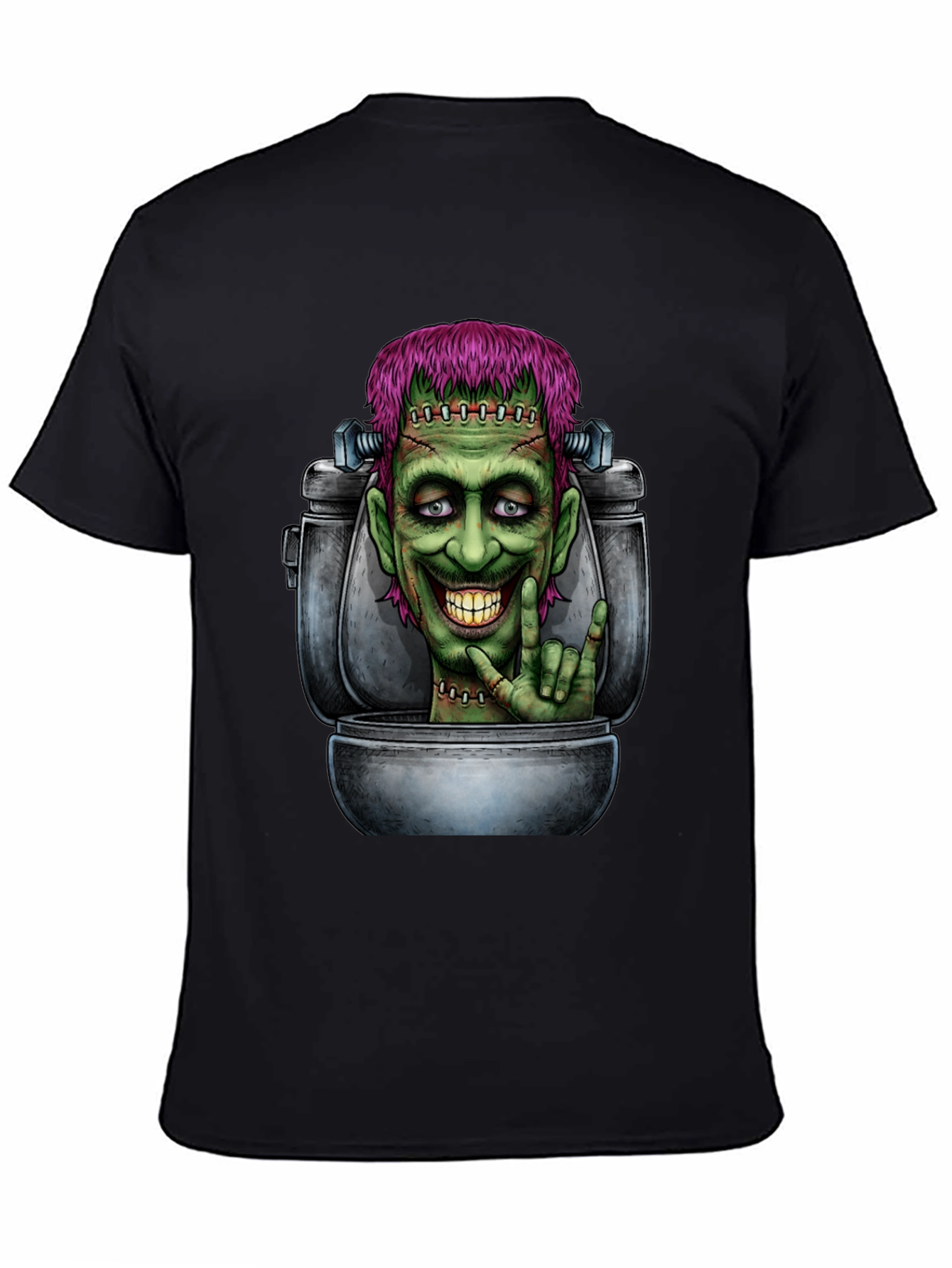 Frankensteins Monster Toilet Humor Graphic Tee