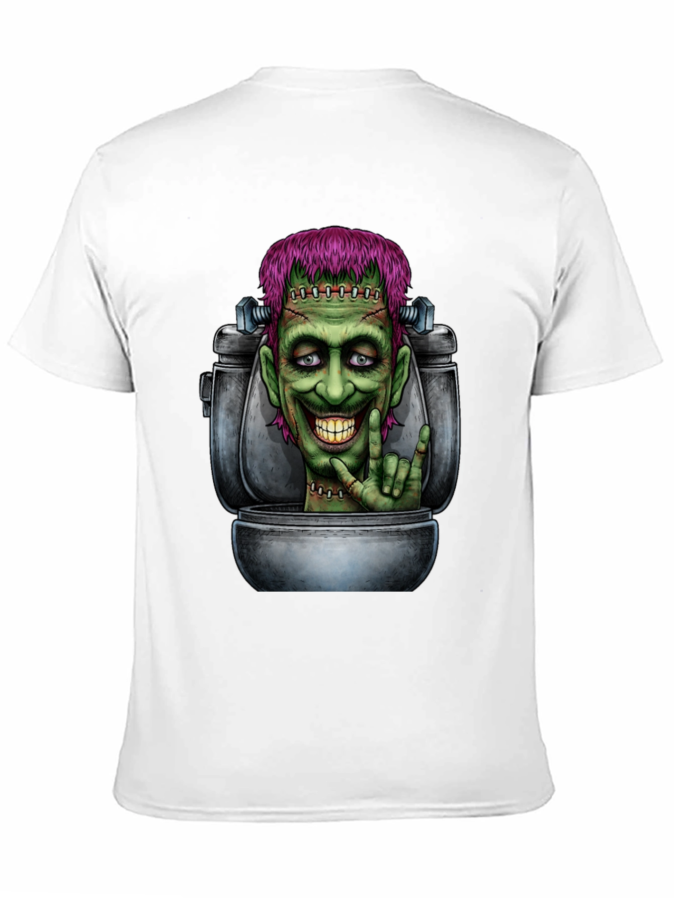 Frankensteins Monster Toilet Humor Graphic Tee