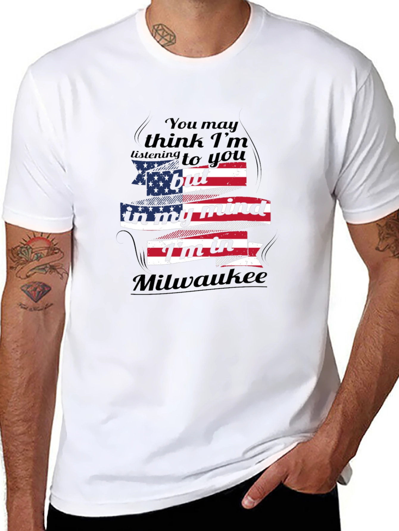 Milwaukee Mind T-Shirt - American Flag Design