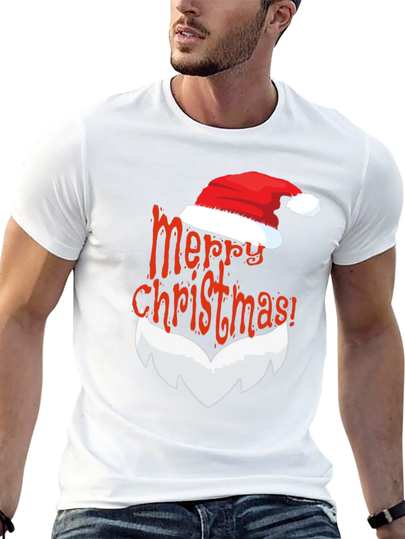 Festive Santa Claus Merry Christmas T-Shirt