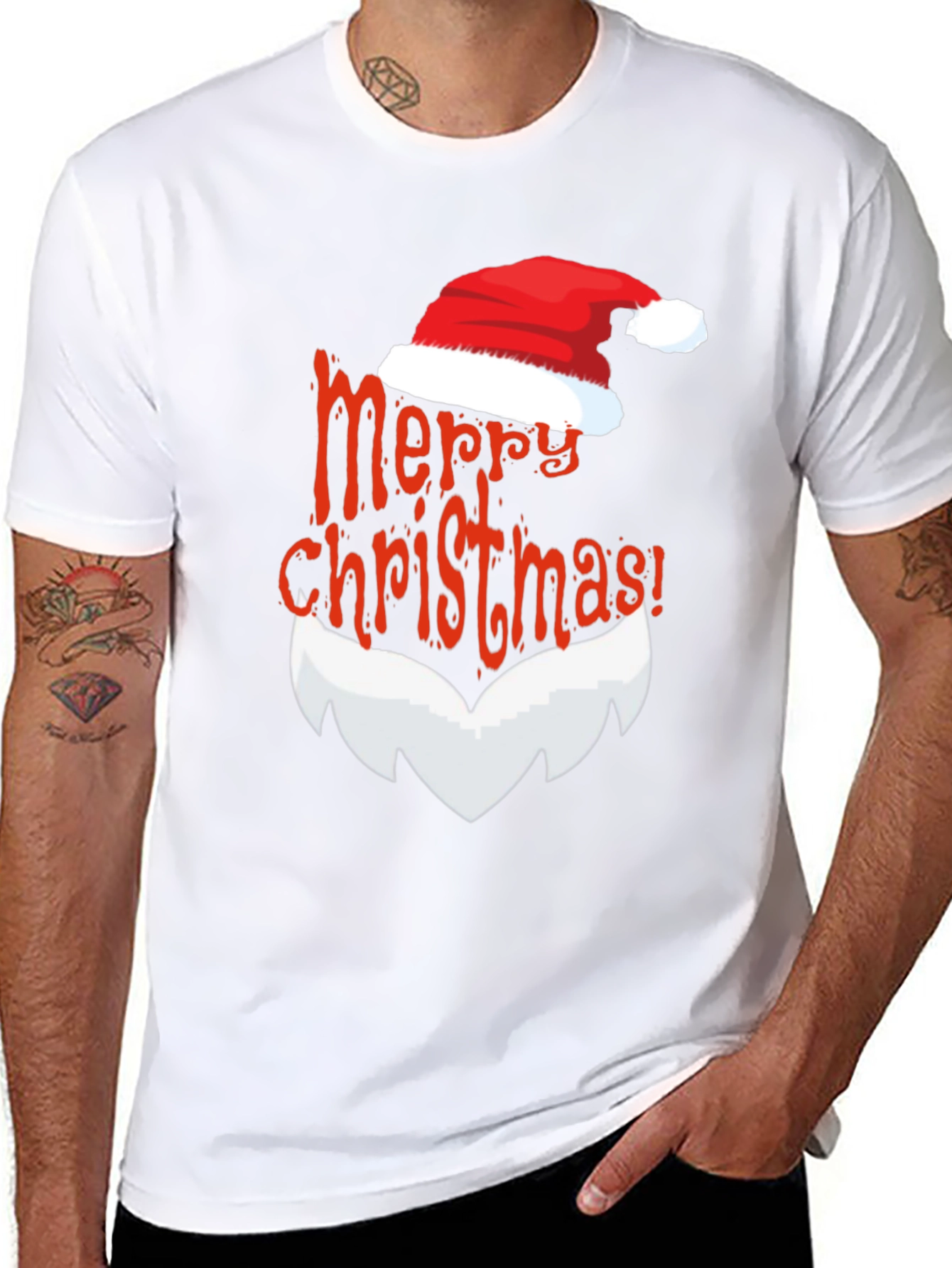 Festive Santa Claus Merry Christmas T-Shirt